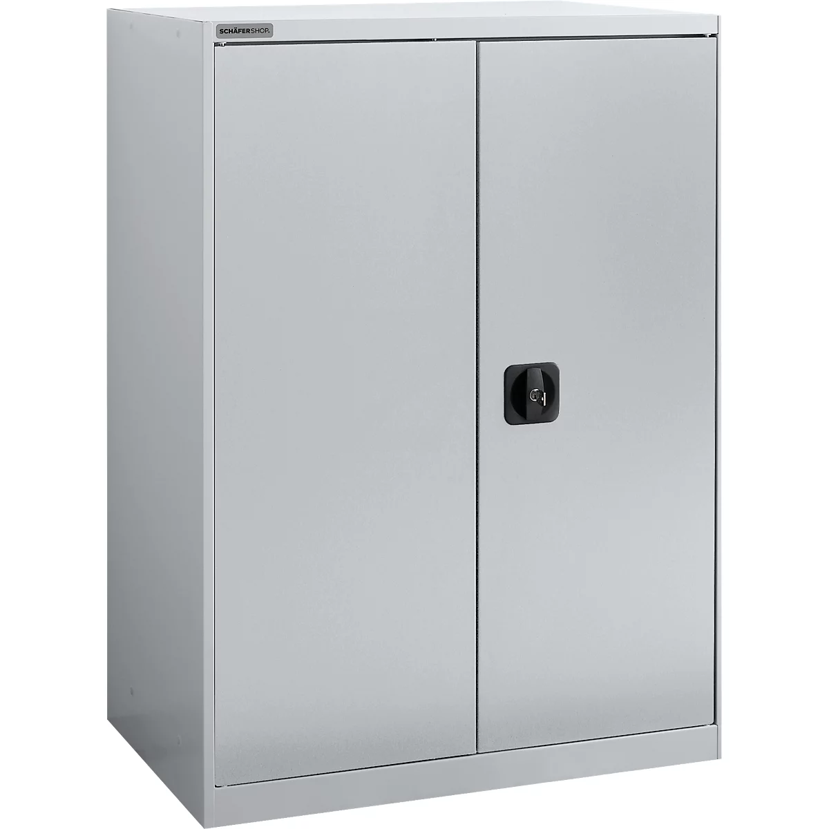Armoire à portes battantes Schäfer Shop Select MS-i 12408, tôle d'acier, L 800 x P 400 x H 1215 mm, 3 HC, aluminium blanc, jusqu'à 150 kg 