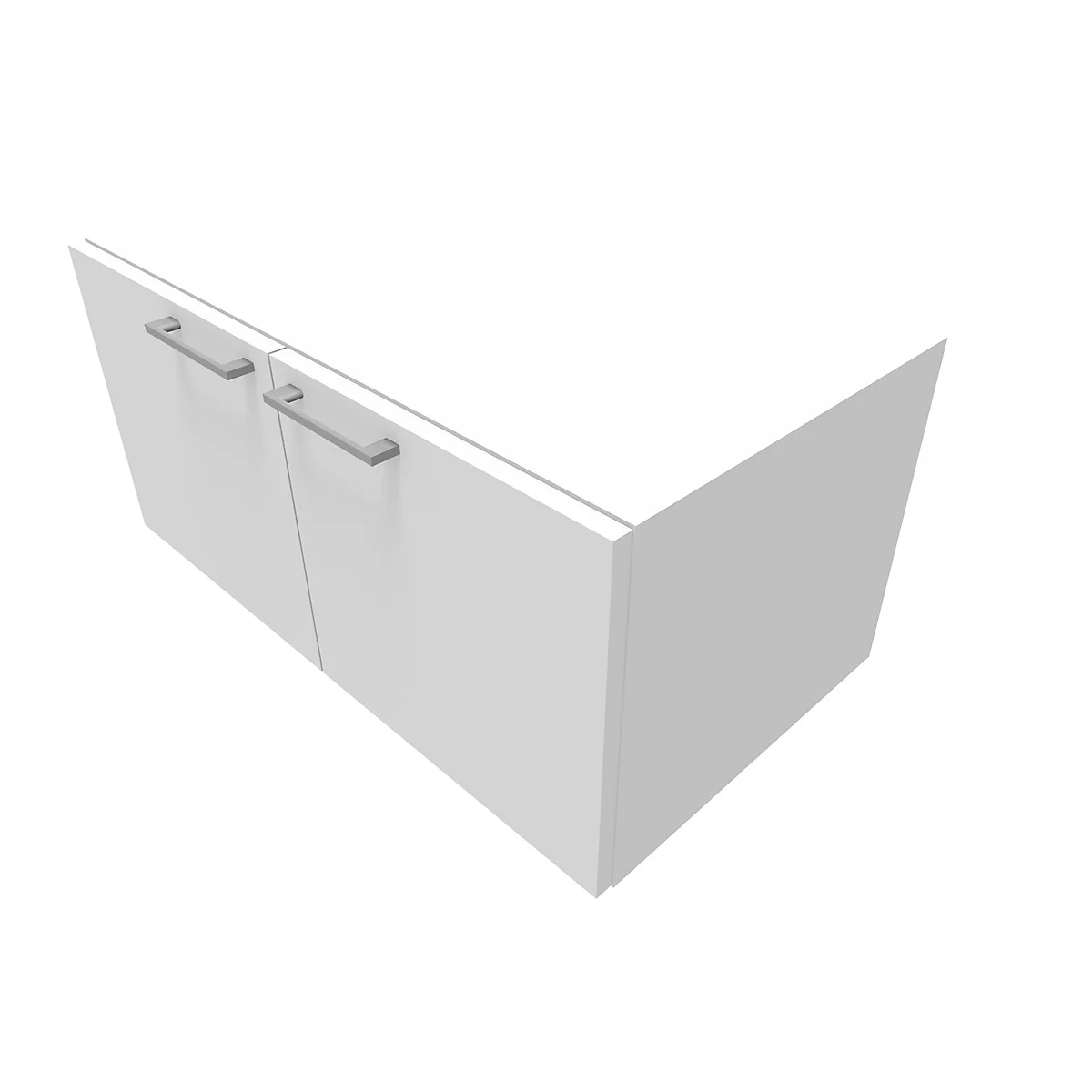 Armoire à portes battantes SOLUS PLAY, 1 HC, avec poignée, l. 800 x P 440 x H 374 mm, blanc