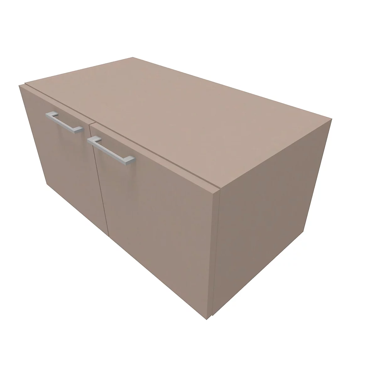 Armoire à portes battantes SOLUS PLAY, 1 HC, avec poignée, l. 800 x P 440 x H 374 mm, gris pierre
