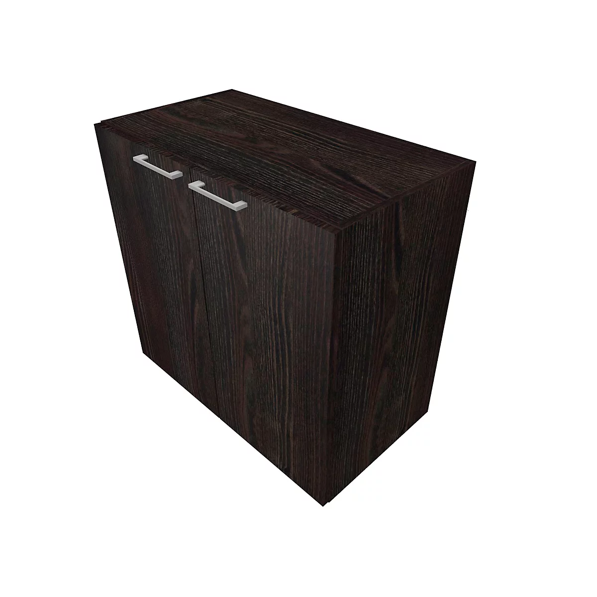 Armoire à portes battantes SOLUS PLAY, 2 HC, poignée en haut, l. 800 x P 440 x H 748 mm, chêne de tourbière