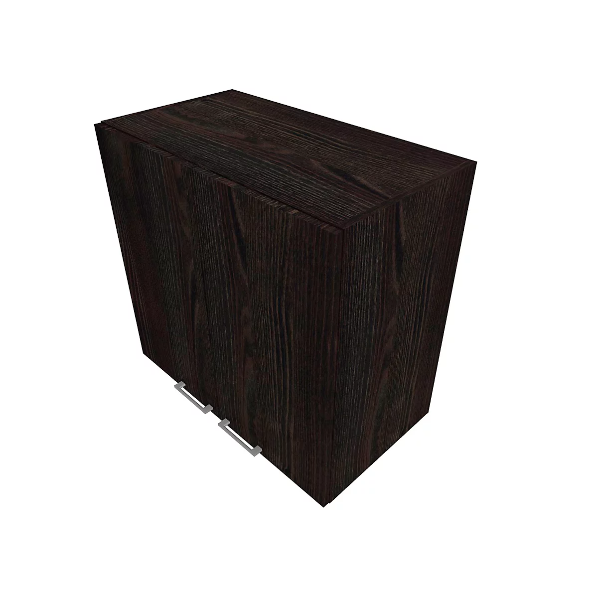 Armoire à portes battantes SOLUS PLAY, 2 HC, poignée sur le dessous, l. 800 x P 440 x H 748 mm, chêne de tourbière