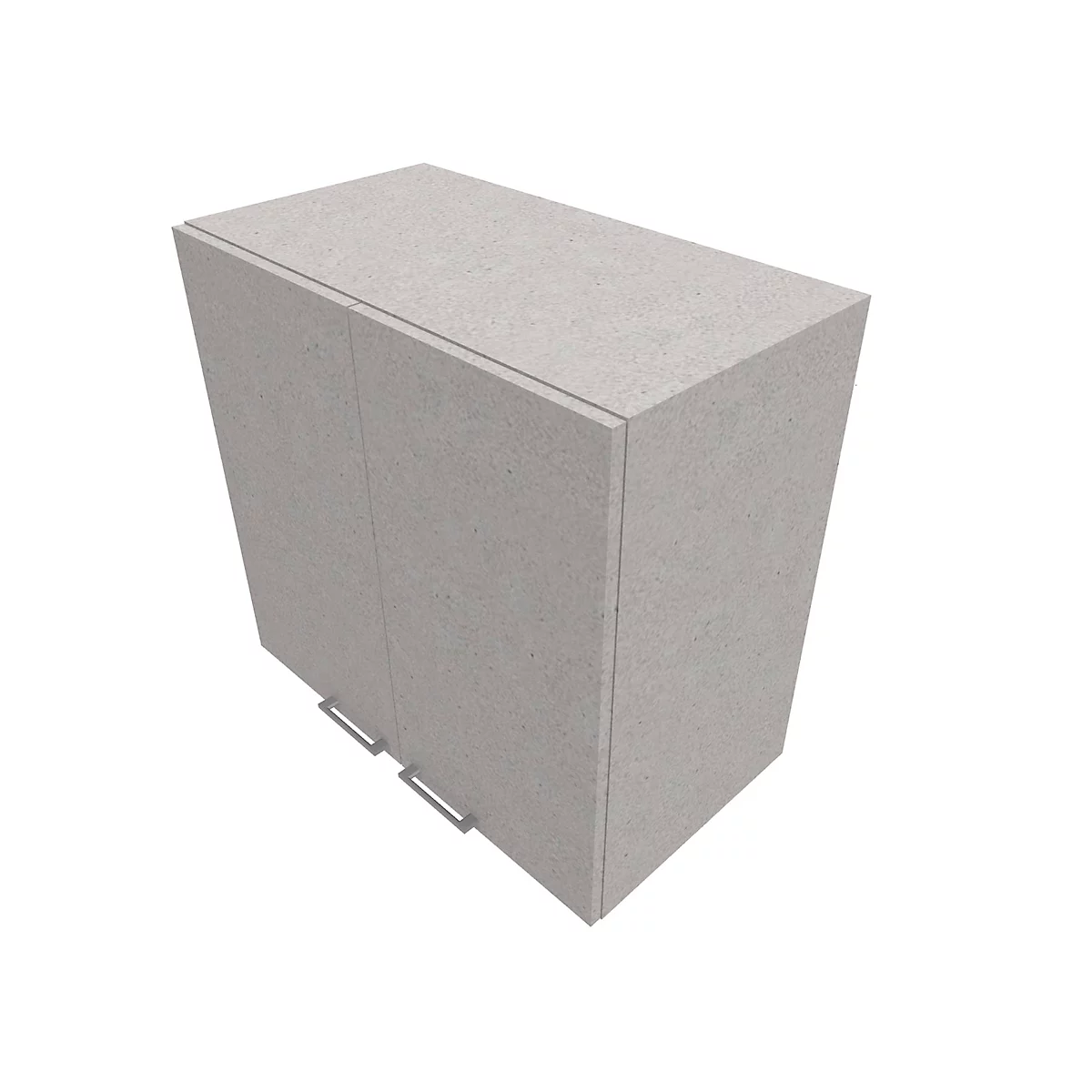 Armoire à portes battantes SOLUS PLAY, 2 HC, poignée sur le dessous, l. 800 x P 440 x H 748 mm, gris céramique