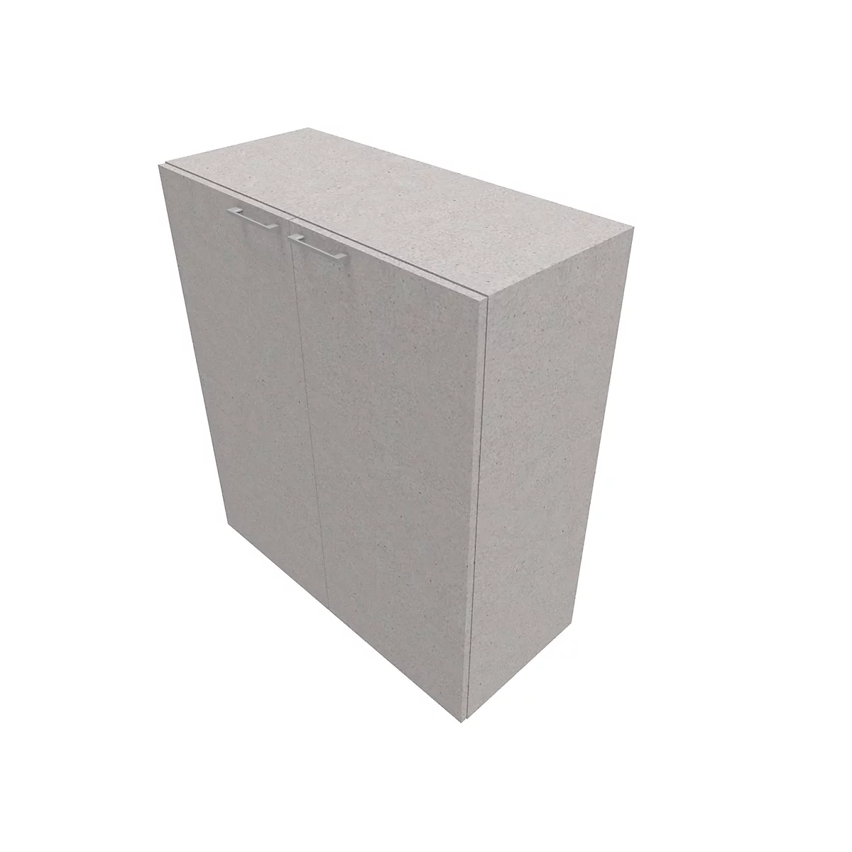 Armoire à portes battantes SOLUS PLAY, 3 HC, poignée en haut, l. 800 x P 440 x H 1122 mm, gris céramique