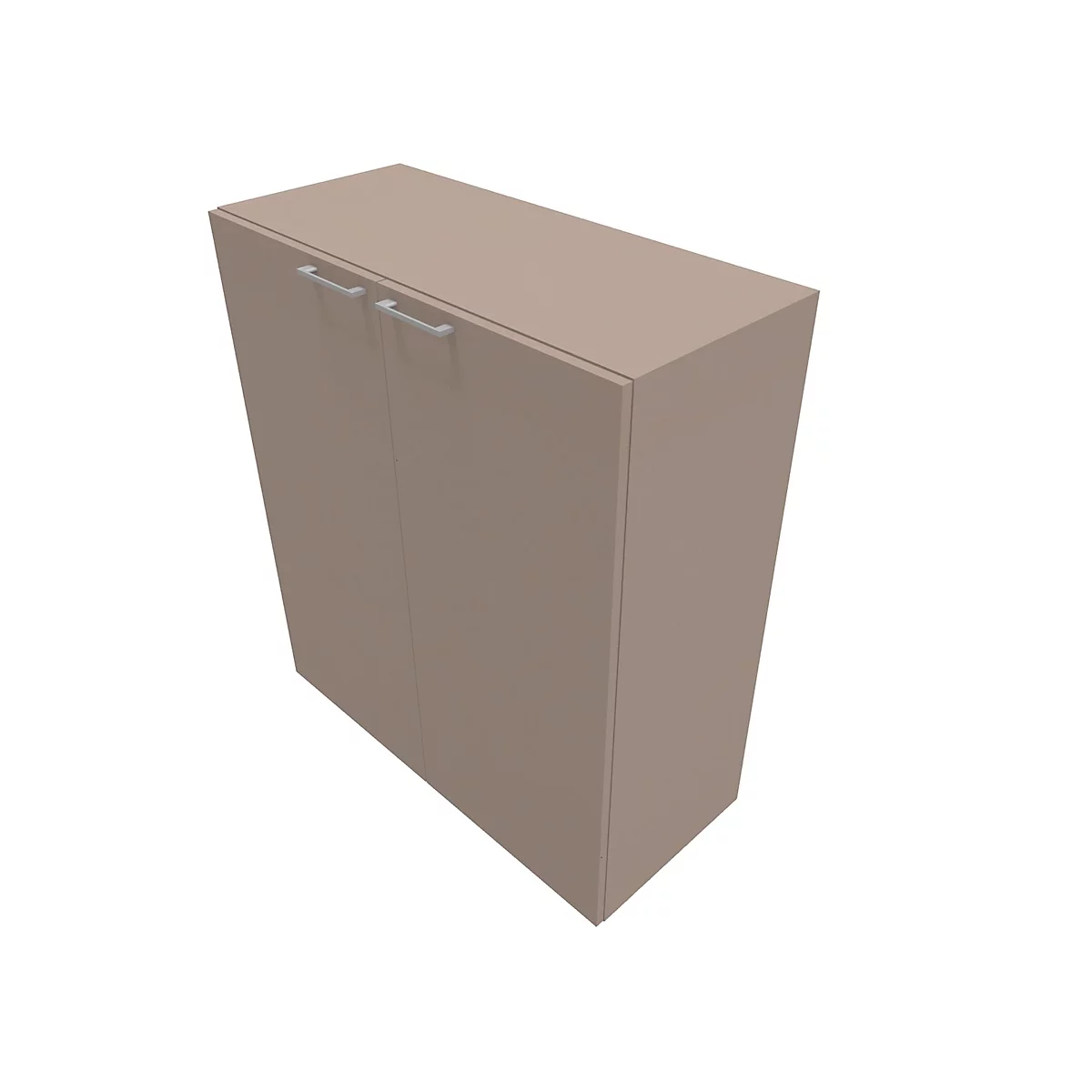 Armoire à portes battantes SOLUS PLAY, 3 HC, poignée en haut, l. 800 x P 440 x H 1122 mm, gris pierre