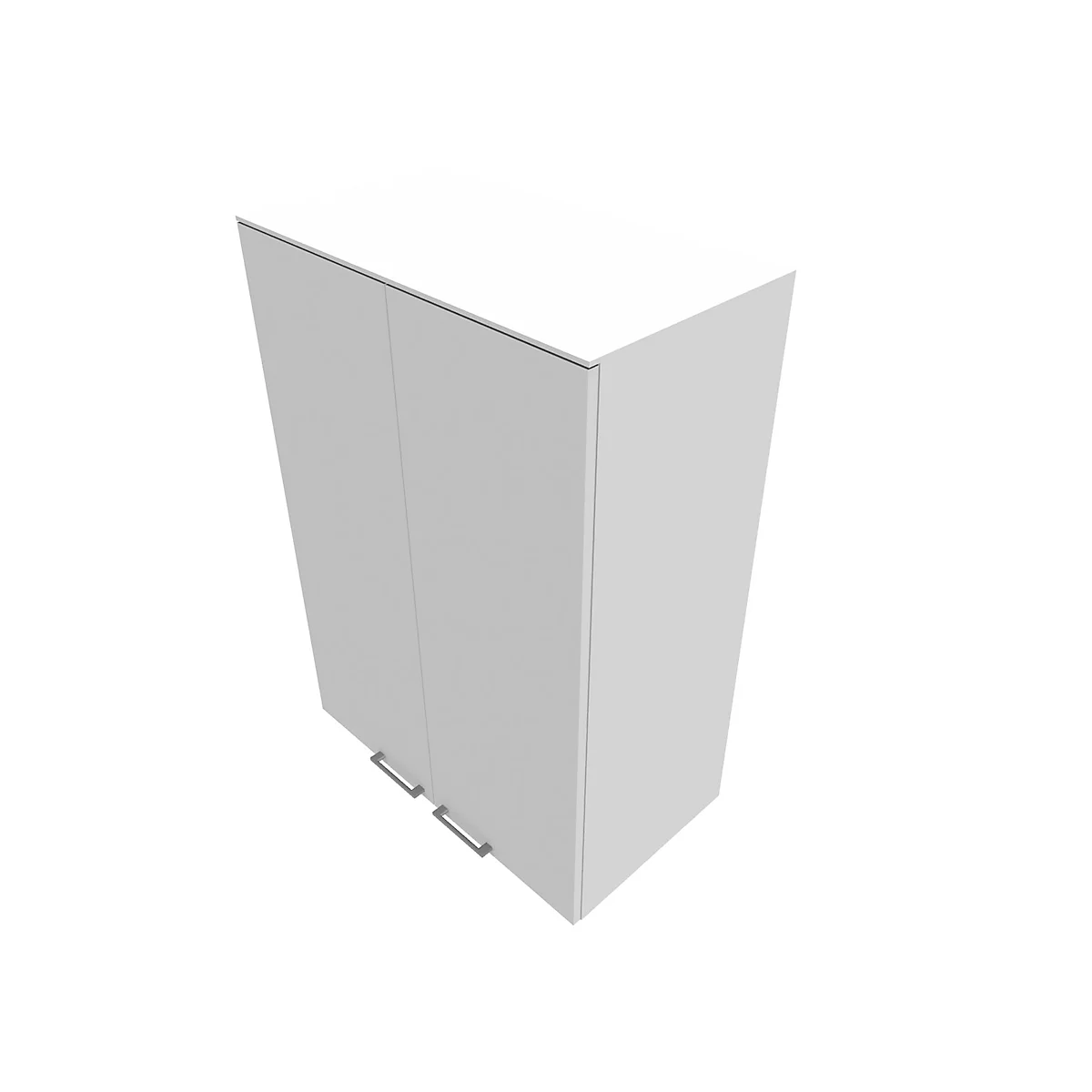 Armoire à portes battantes SOLUS PLAY, 3 HC, poignée sur le dessous, l. 800 x P 440 x H 1122 mm, blanc