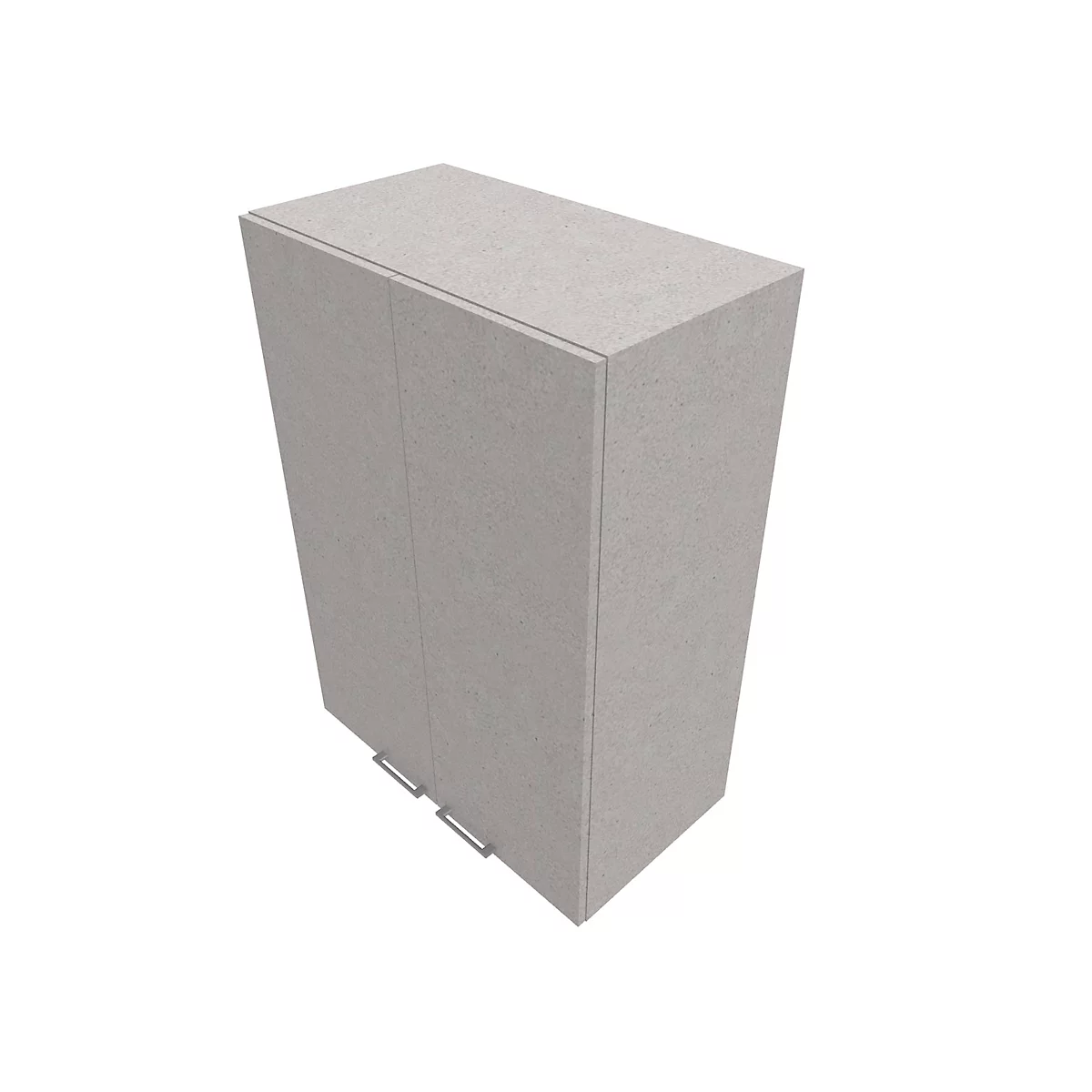 Armoire à portes battantes SOLUS PLAY, 3 HC, poignée sur le dessous, l. 800 x P 440 x H 1122 mm, gris céramique