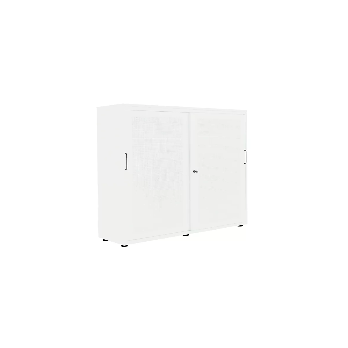 Armoire à portes coulis. 3 HC, l. 135, acous., blanc