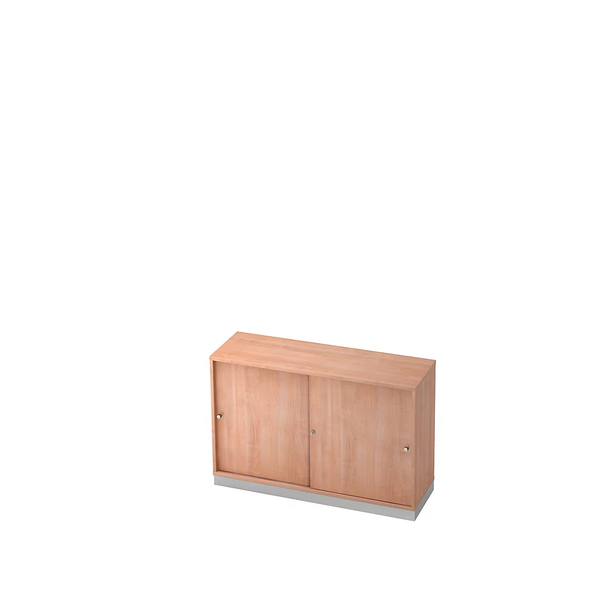 Armoire à portes coulissantes, 2 HC, l. 1200 x P 400 mm, coloris noyer