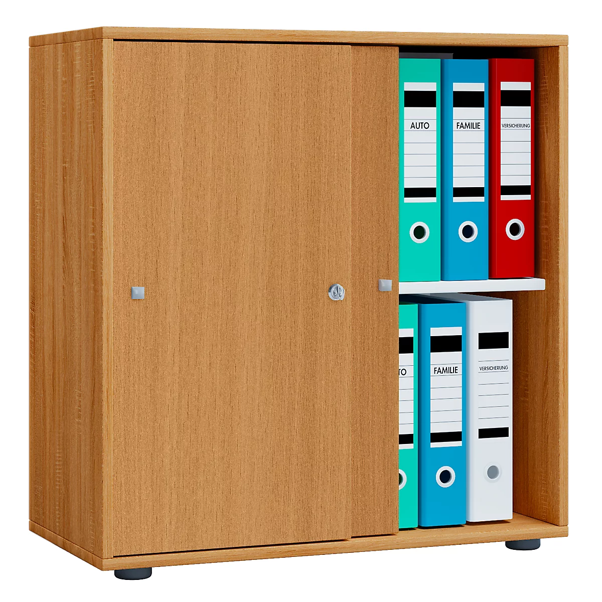Armoire à portes coulissantes 2 HC, L 700 x P 400 x H 740 mmhêtre