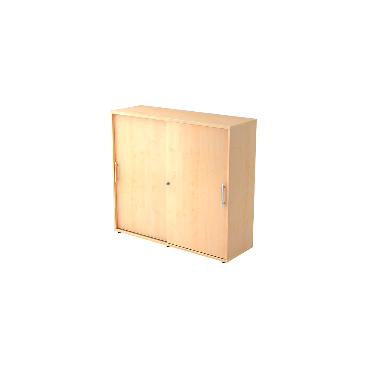 Armoire à portes coulissantes, 3 HC, l. 1200 x P 400 x H 1100 mm, coloris érable