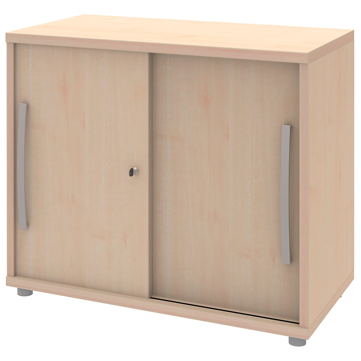 Armoire à portes coulissantes BARI, 1 étagère, serrure, l. 800 x P 430 x H 720 mm, coloris érable