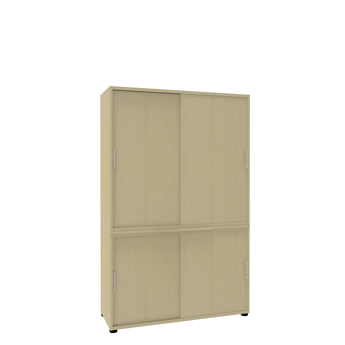 Armoire à portes coulissantes, l. 1200 mm, 5 HC, coloris érable