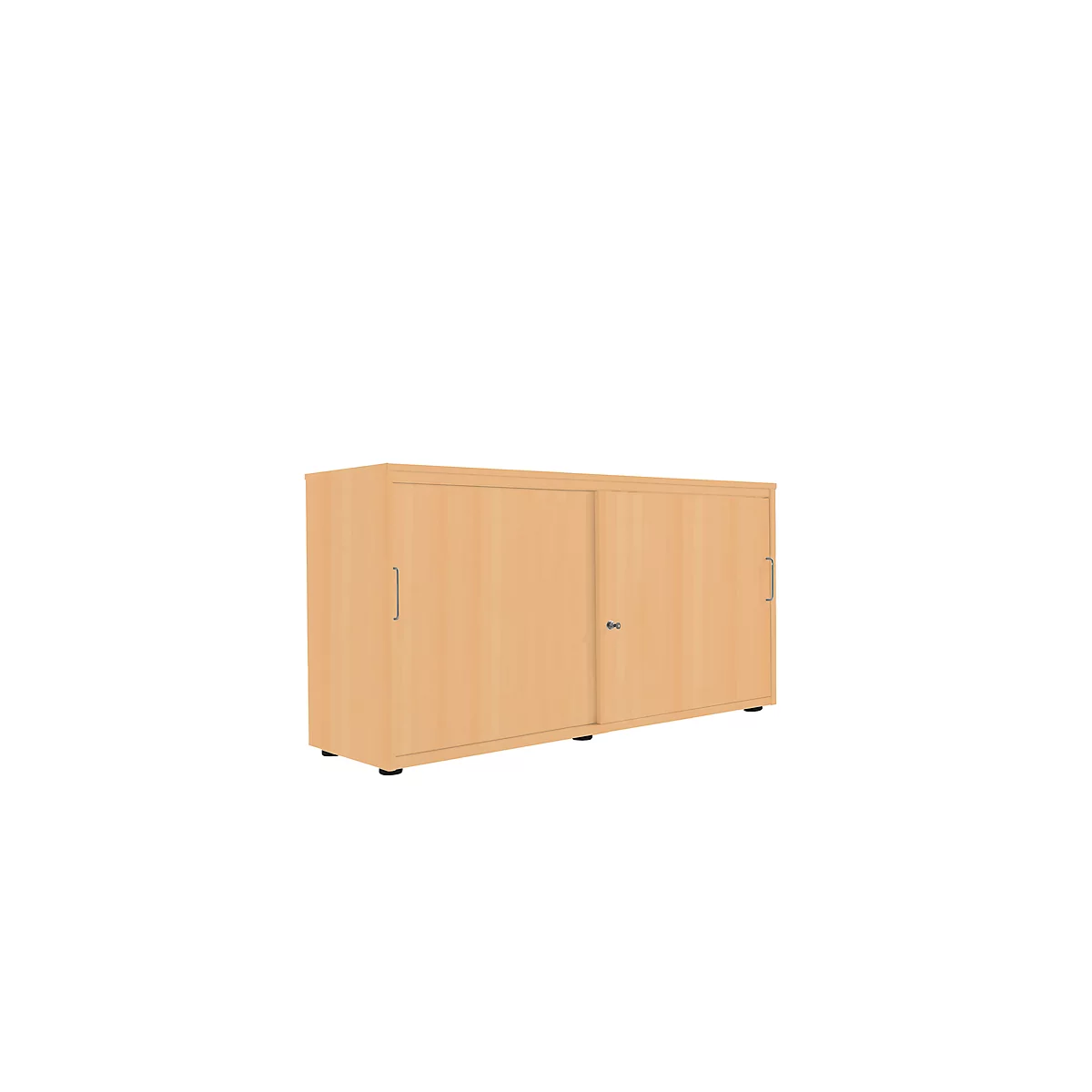 Armoire à portes coulissantes, l. 1350 mm, 2 HC, coloris hêtre