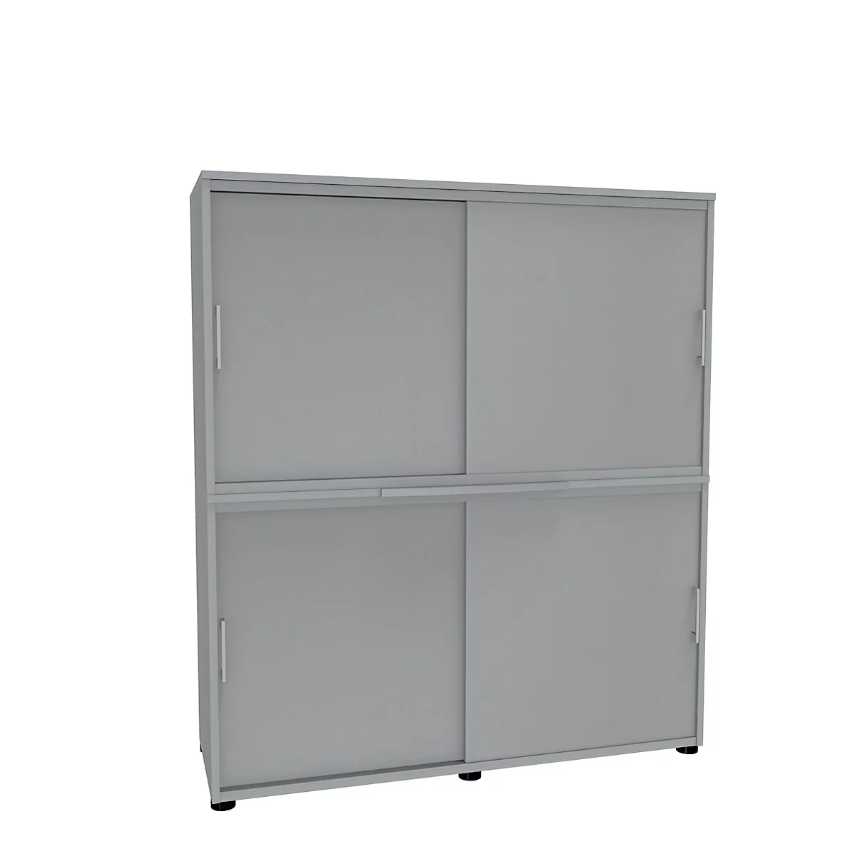 Armoire à portes coulissantes, l. 1350 mm, 4 HC, gris clair