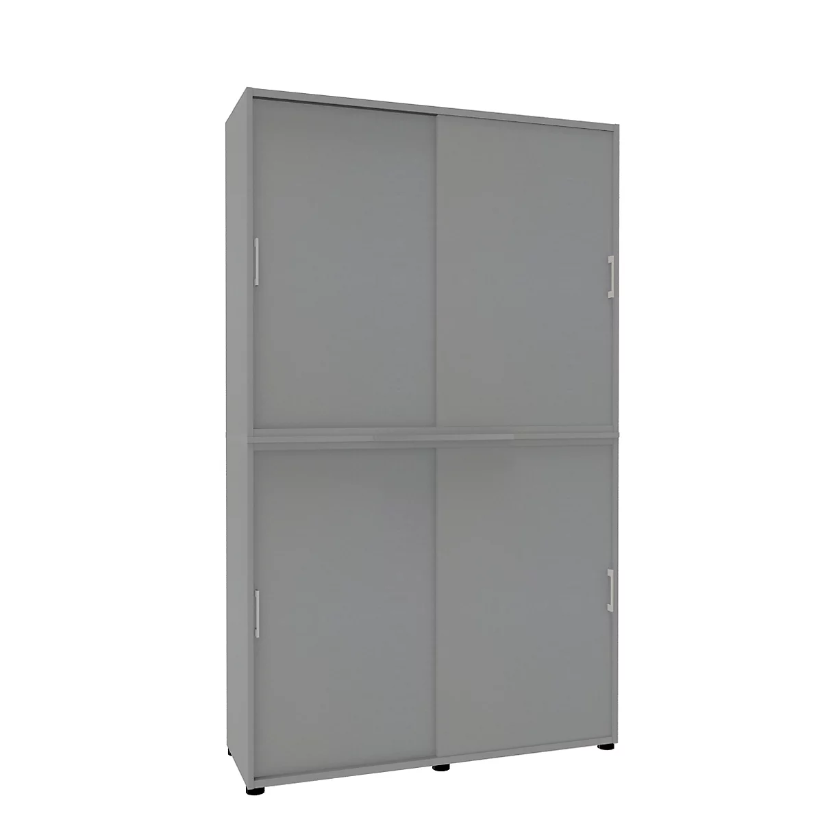 Armoire à portes coulissantes, l. 1350 x P 450 x H 2300 mm, 6 HC, argent