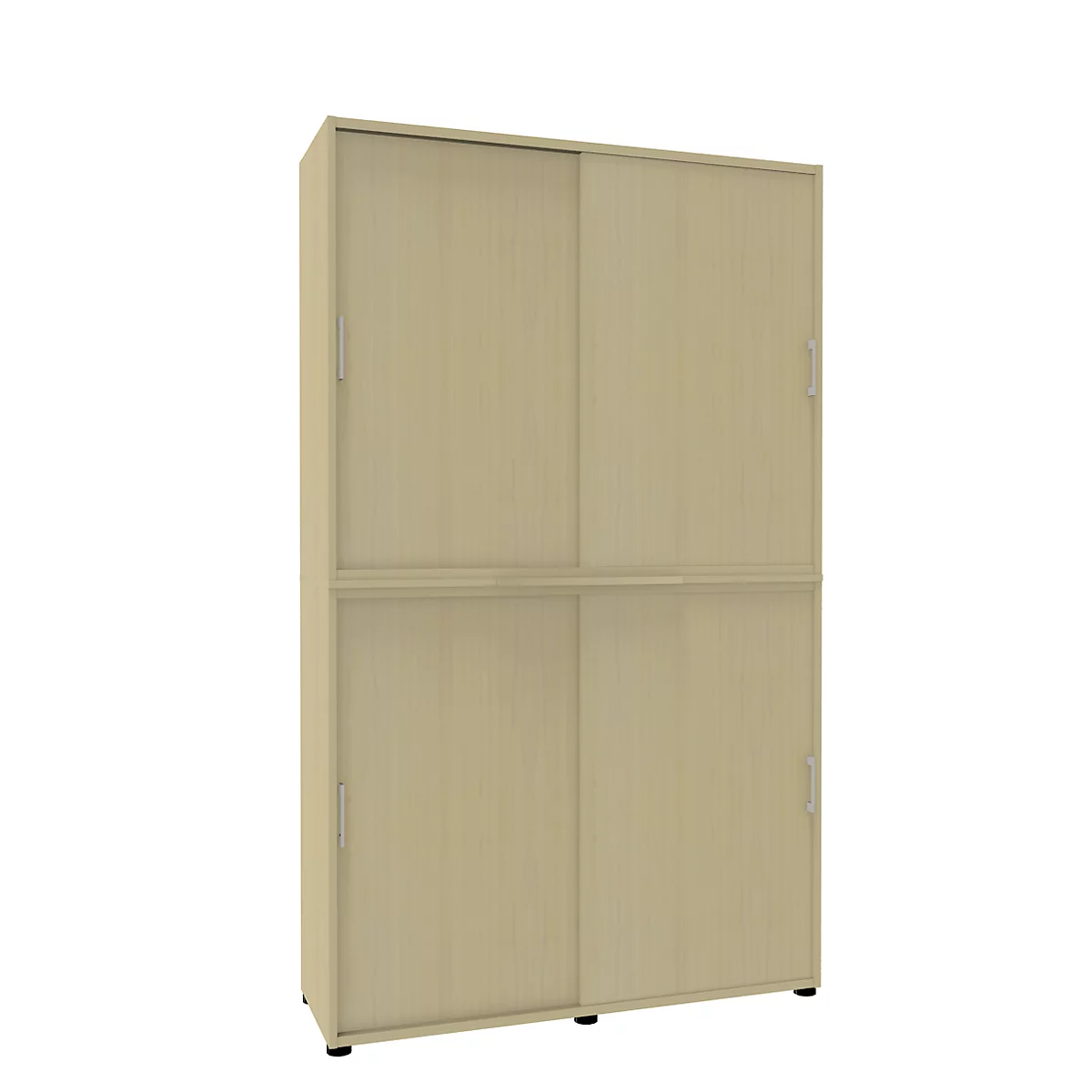 Armoire à portes coulissantes, l. 1350 x P 450 x H 2300 mm, 6 HC, coloris érable