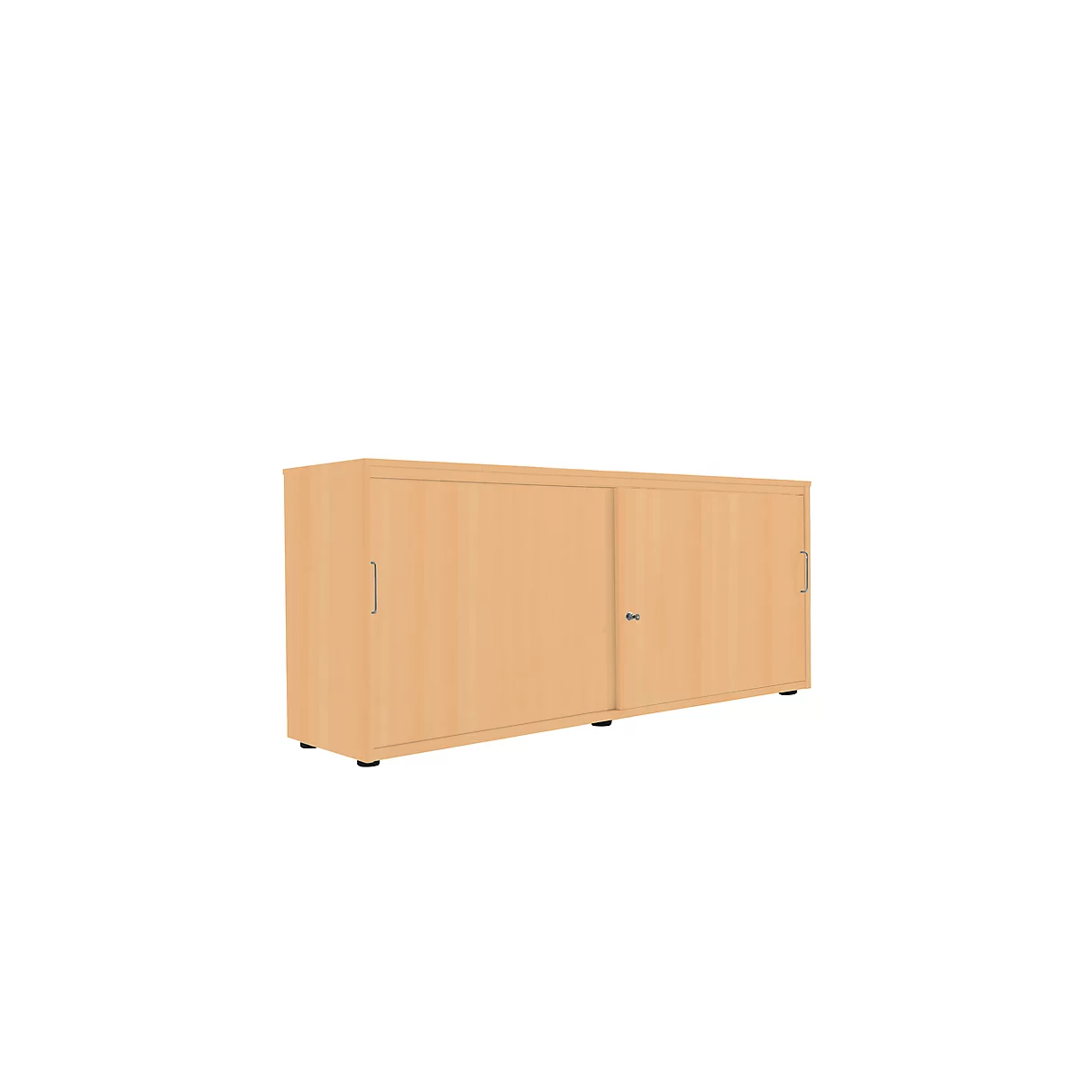 Armoire à portes coulissantes, l. 1600 mm, 2 HC, coloris hêtre