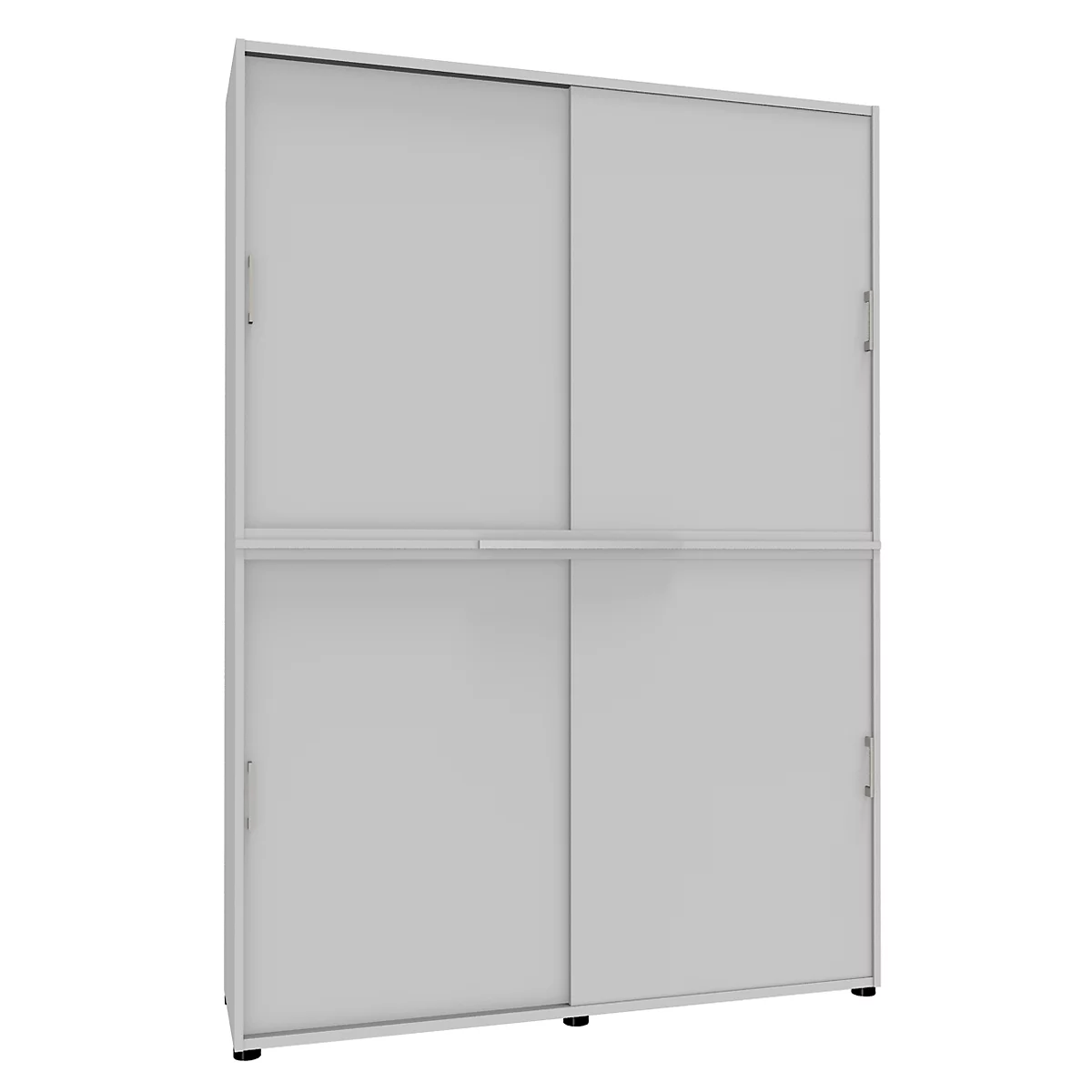 Armoire à portes coulissantes, l. 1600 mm, 6 HC, blanc
