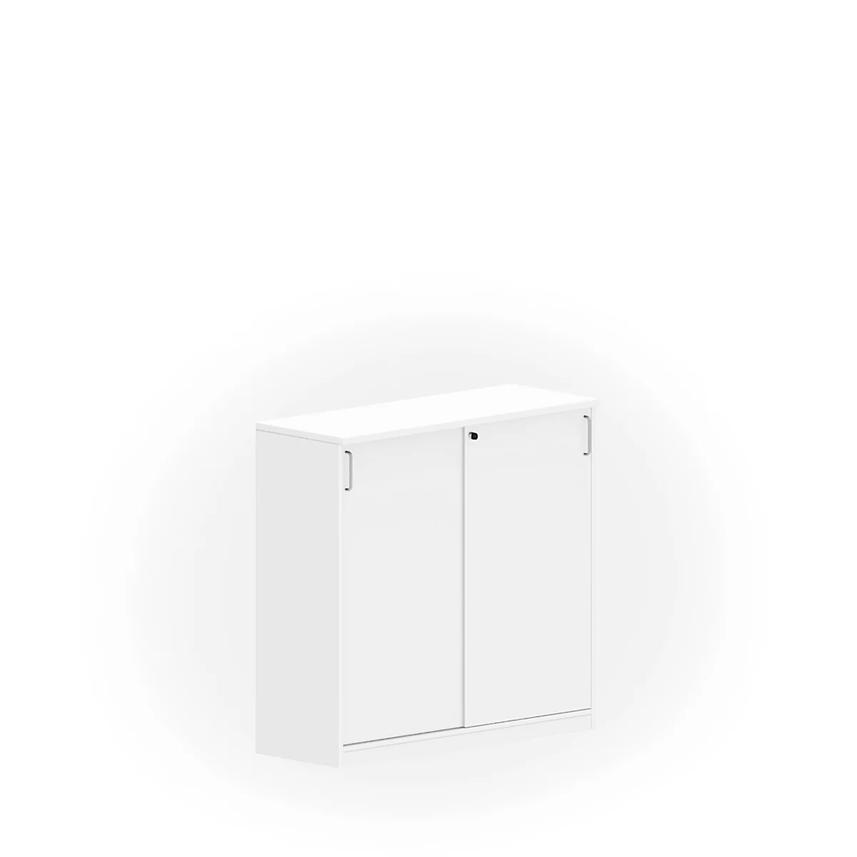 Armoire à portes coulissantes NEVADA - bois - L 1200 x P 445 x H 1155 mm - 3 HC - blanc