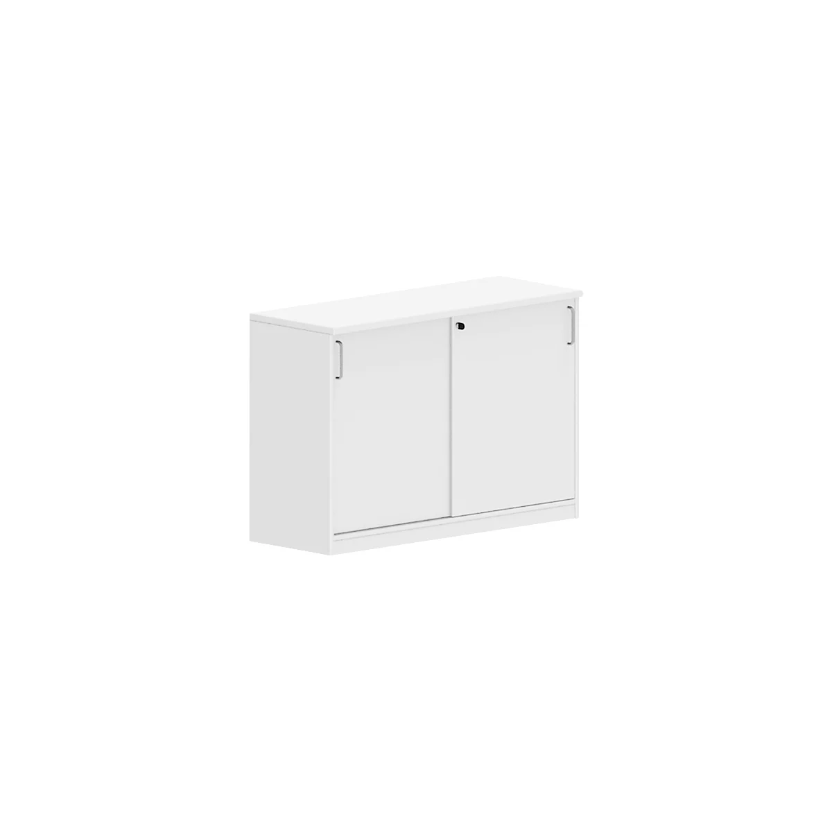 Armoire à portes coulissantes NEVADA - en bois - L 1200 x P 445 x H 825 mm - 2 HC - blanc