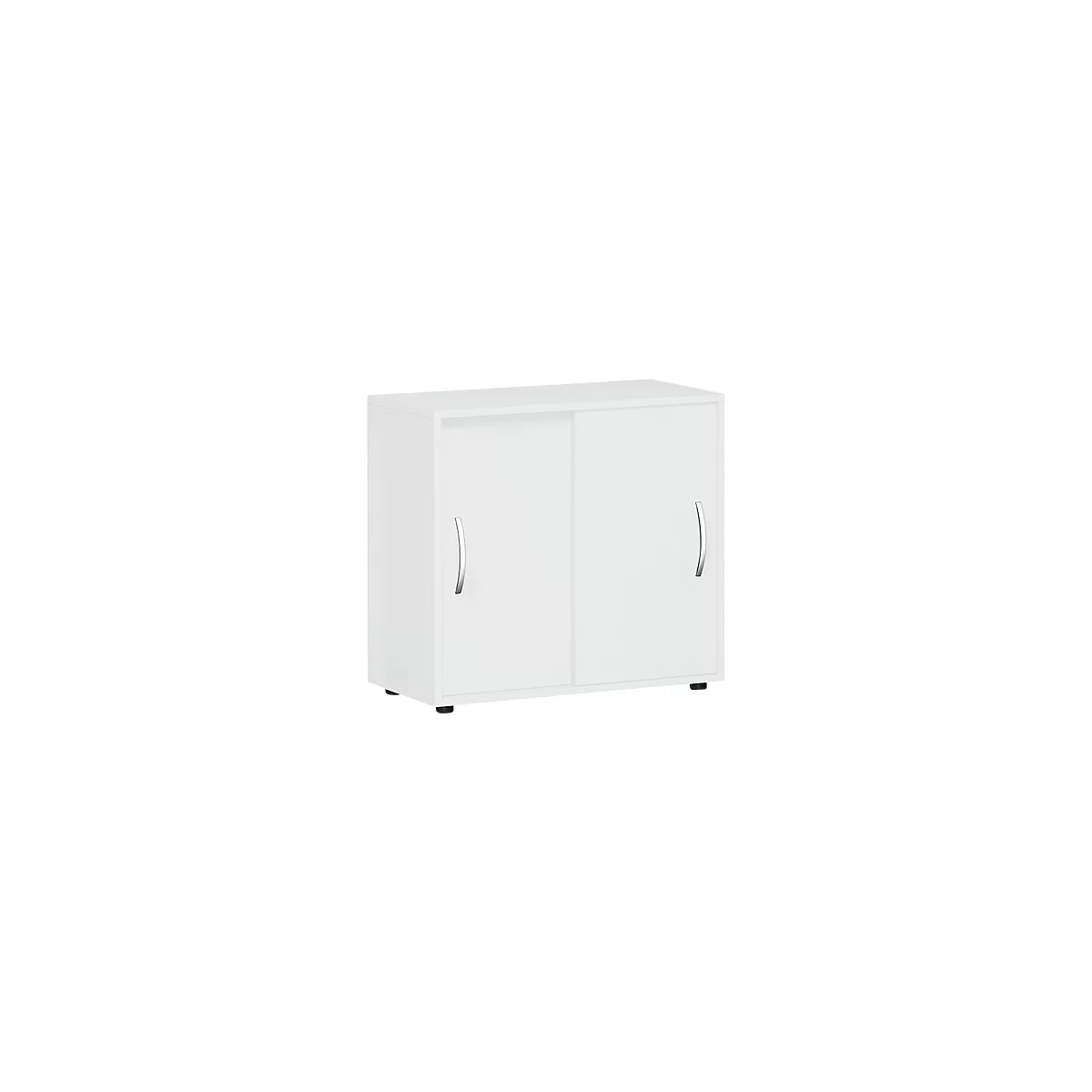 Armoire à portes coulissantes PALENQUE, 2 hauteurs de classeur, 1 étagère, l. 800 x P 400 x H 752 mm, gris clair