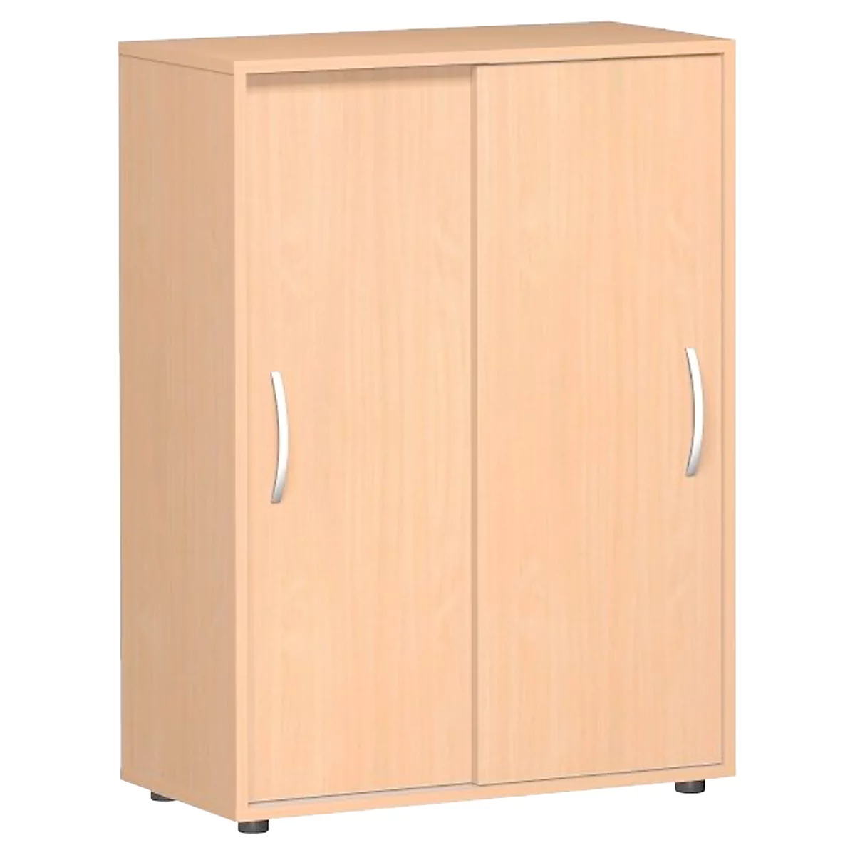 Armoire à portes coulissantes PALENQUE, 3 HC, l. 800 x P 400 x H 1104 mm, hêtre