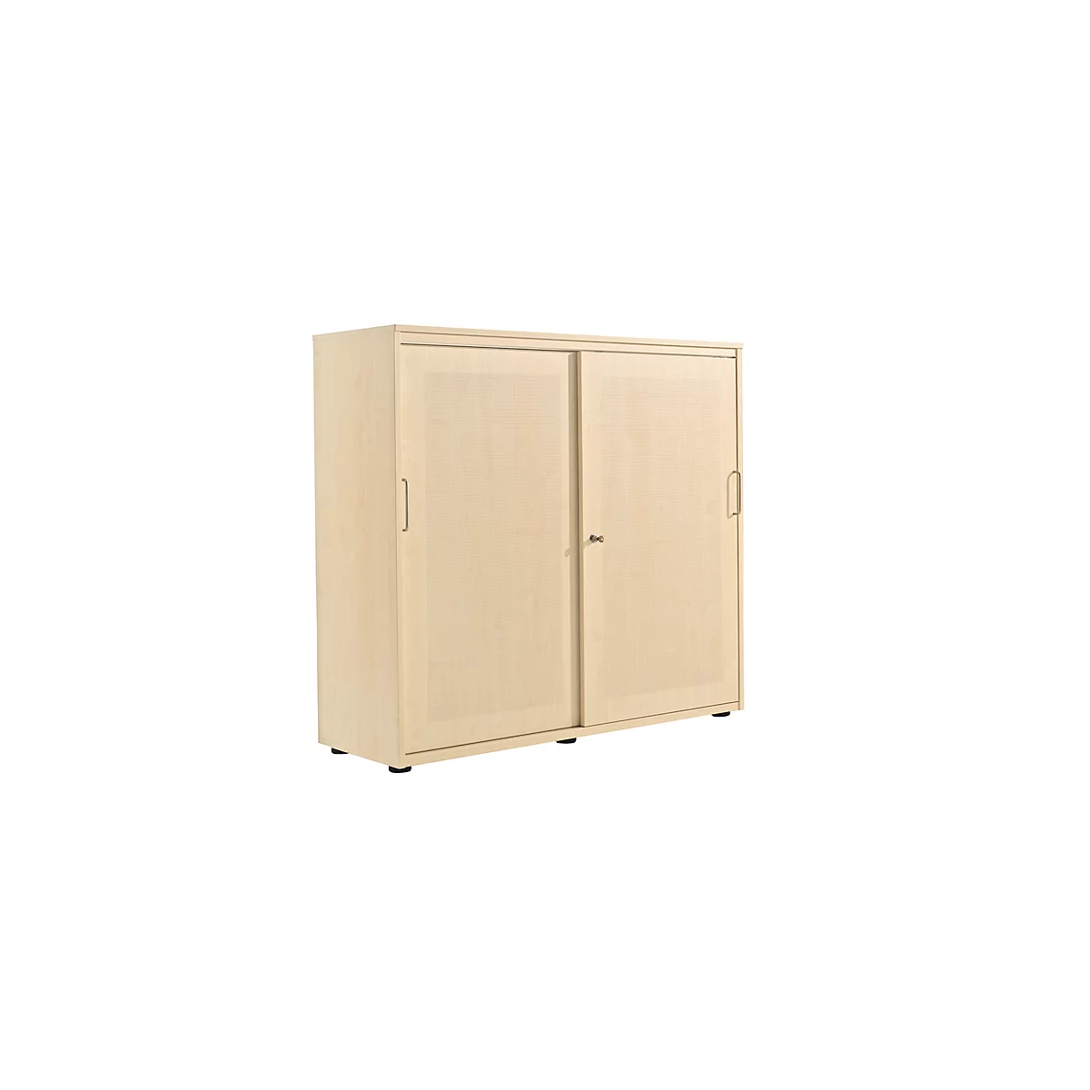 Armoire à portes coulissantes, surface acoustique, l. 1200 mm, 3 HC, coloris érable