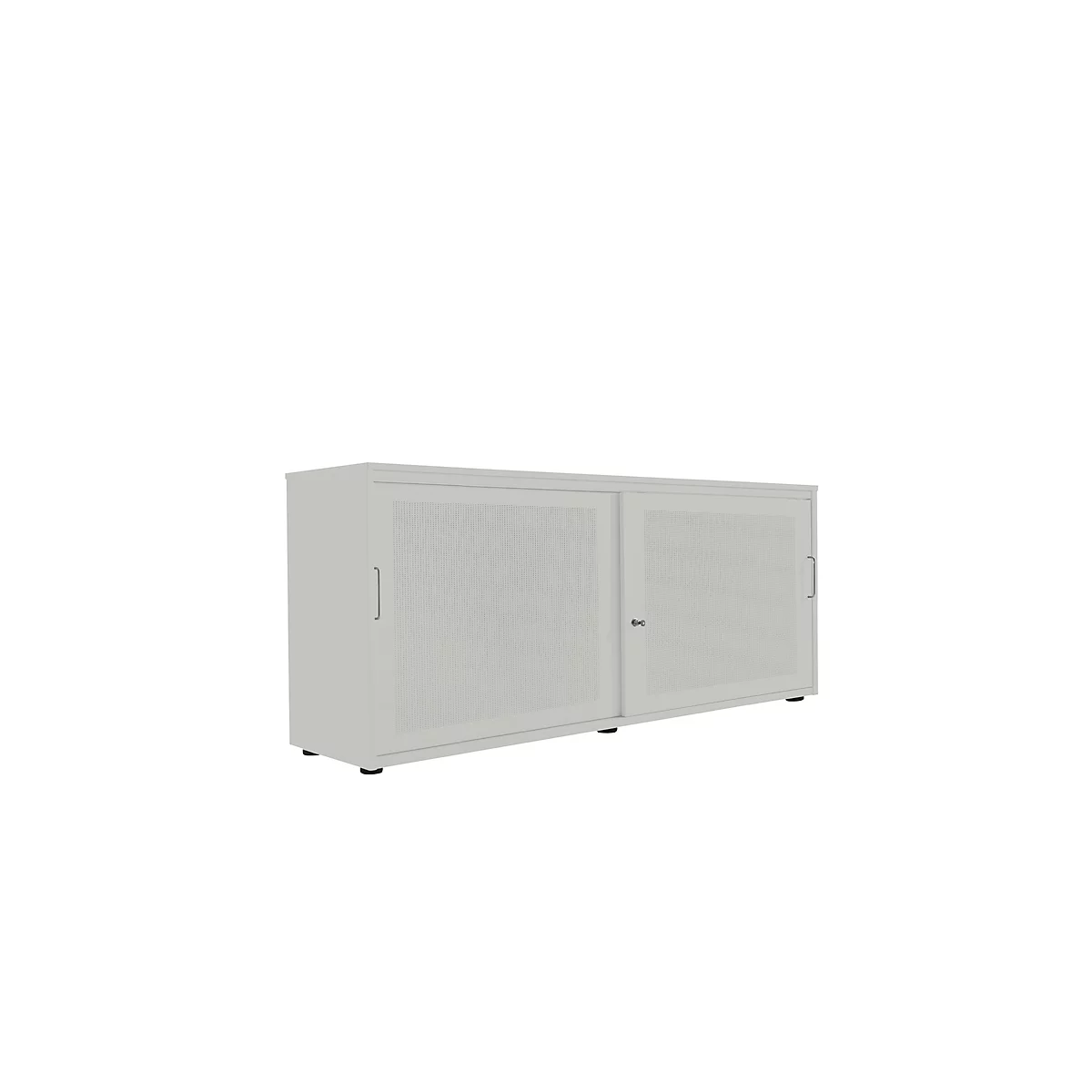 Armoire à portes coulissantes, surface acoustique, l. 1600 mm, 2 HC, argent