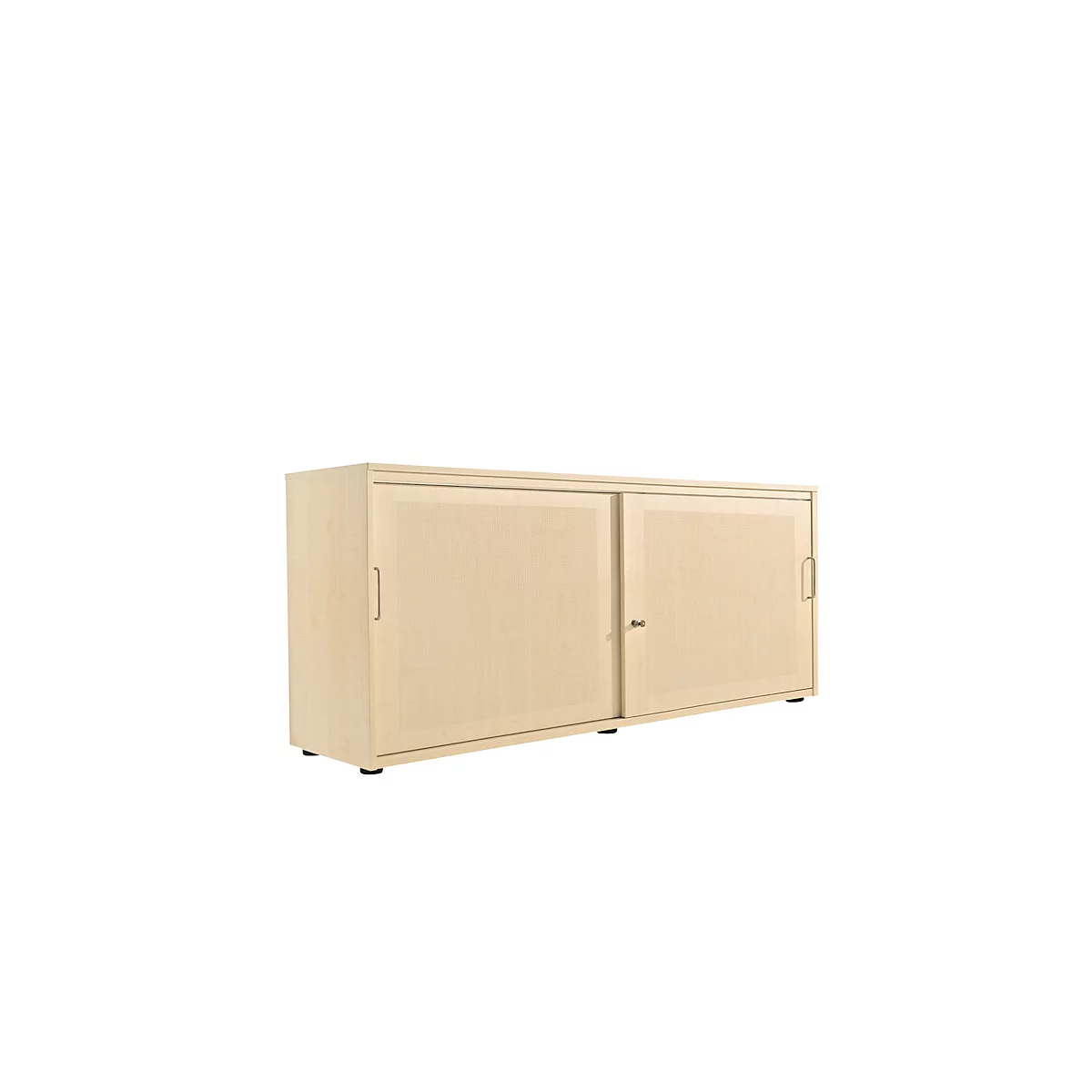 Armoire à portes coulissantes, surface acoustique, l. 1600 mm, 2 HC, coloris érable