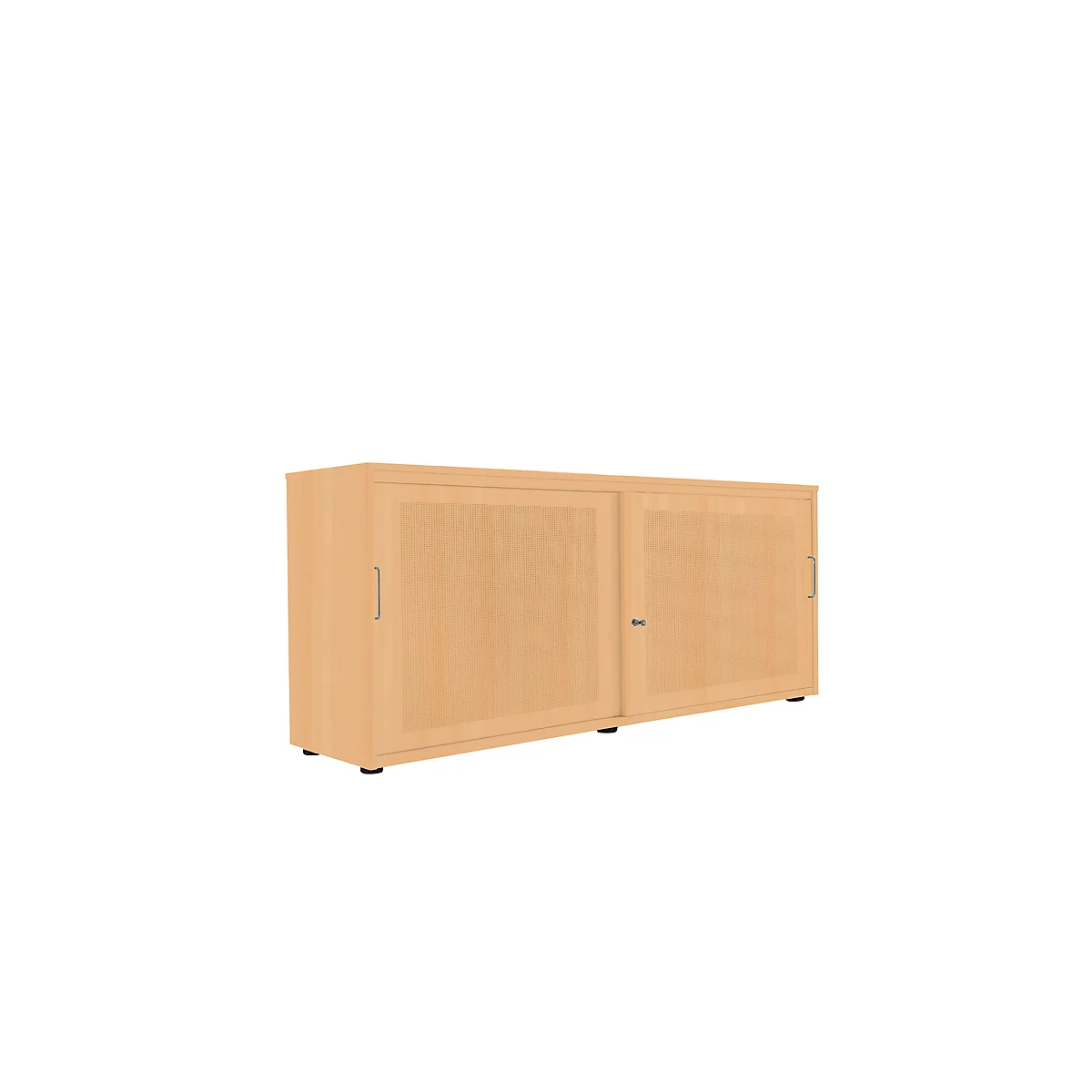 Armoire à portes coulissantes, surface acoustique, l. 1600 mm, 2 HC, coloris hêtre
