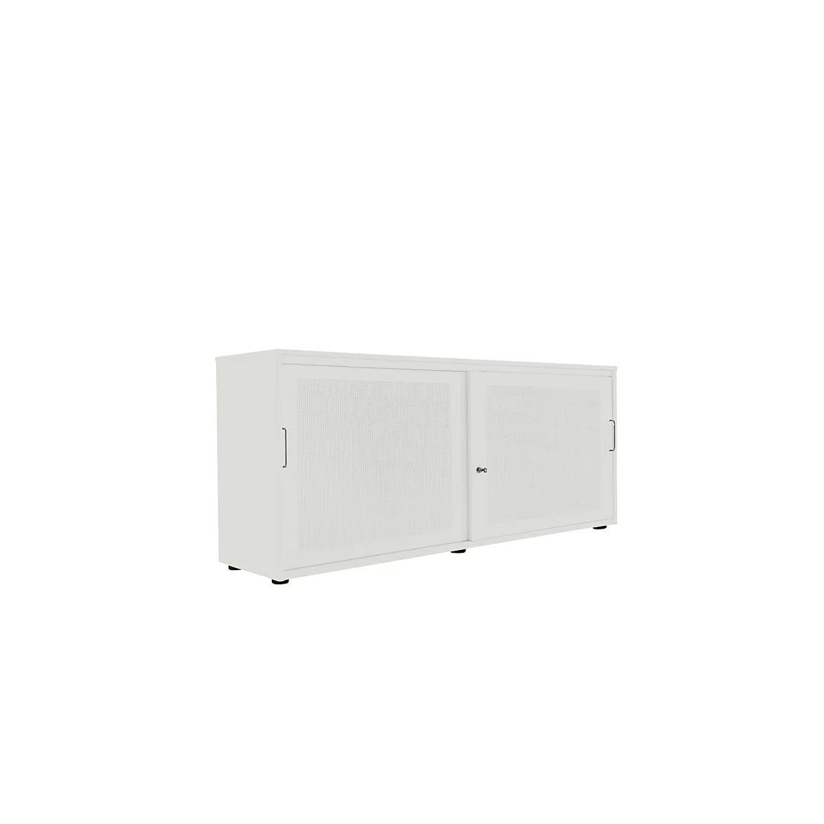 Armoire à portes coulissantes, surface acoustique, l. 1600 mm, 2 HC, gris cl.
