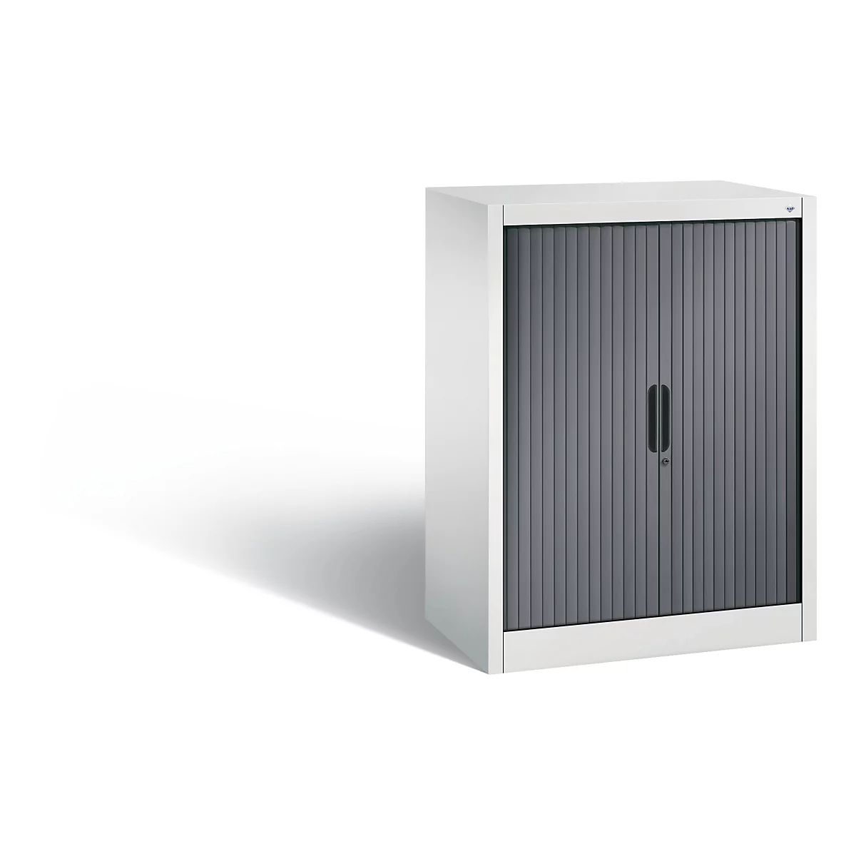 Armoire à rideau C+P Omnispace, H1030B800T420 mm, gris clair/gris noir