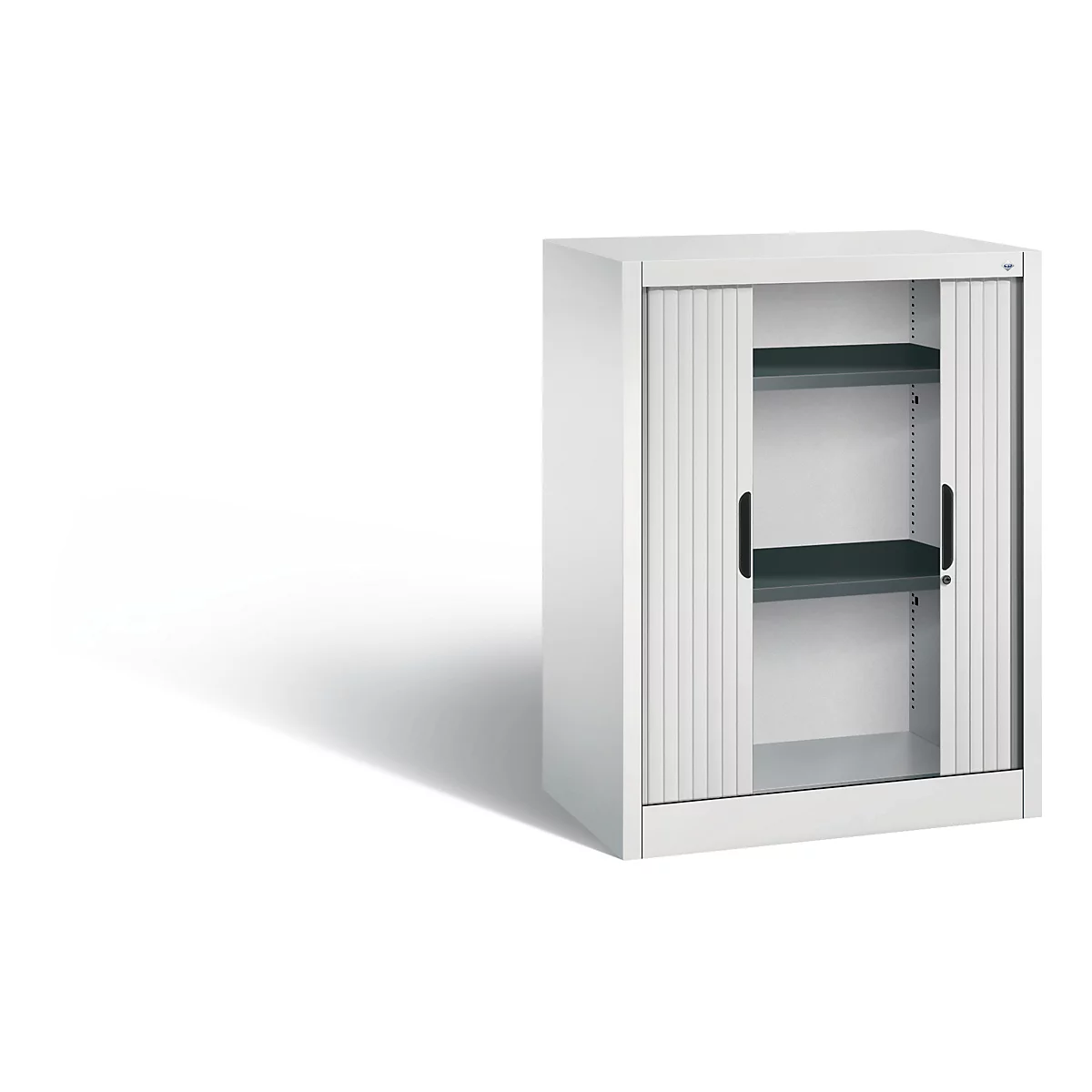 Armoire à rideau C+P Omnispace, H1030B800T420 mm, gris clair