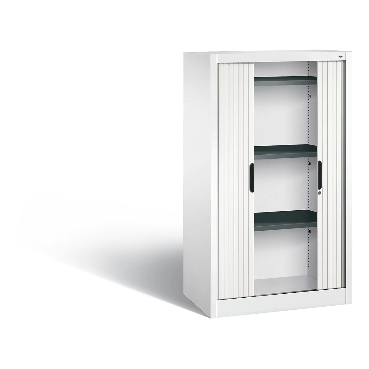 Armoire à rideau C+P Omnispace, H1345B800T420 mm, blanc