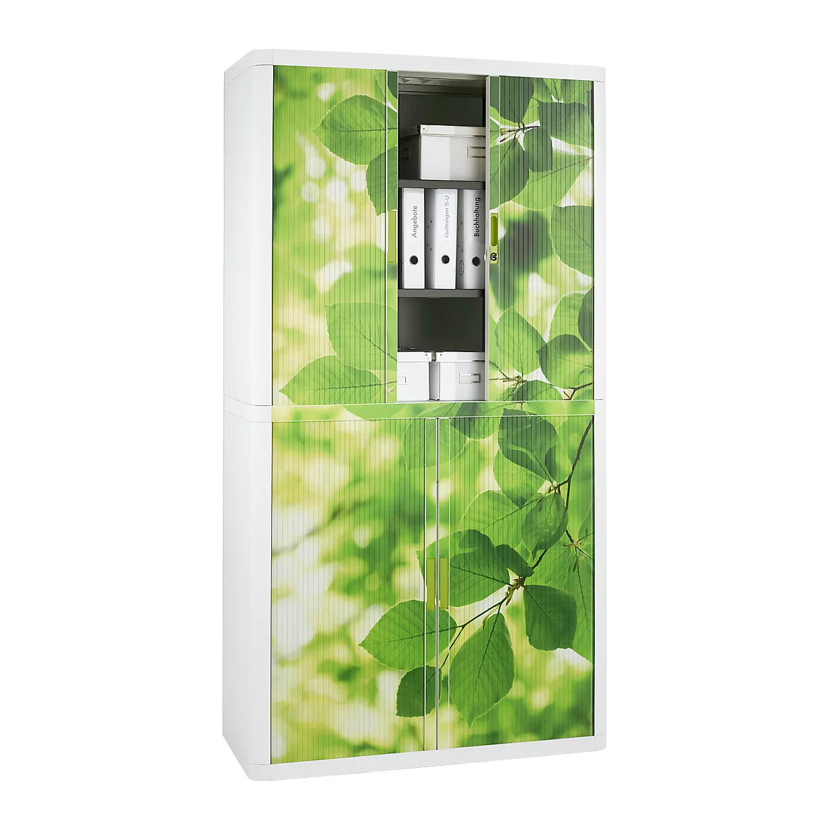 Armoire à rideau coulissant, rideau feuilles, hauteur 2040 mm