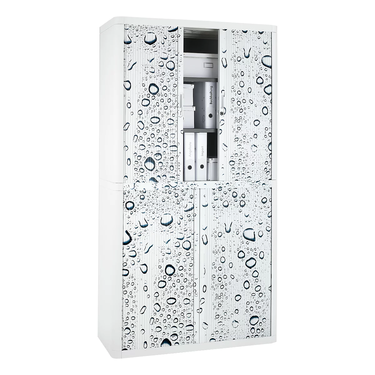 Armoire à rideau coulissant, rideau goutte, hauteur 2040 mm