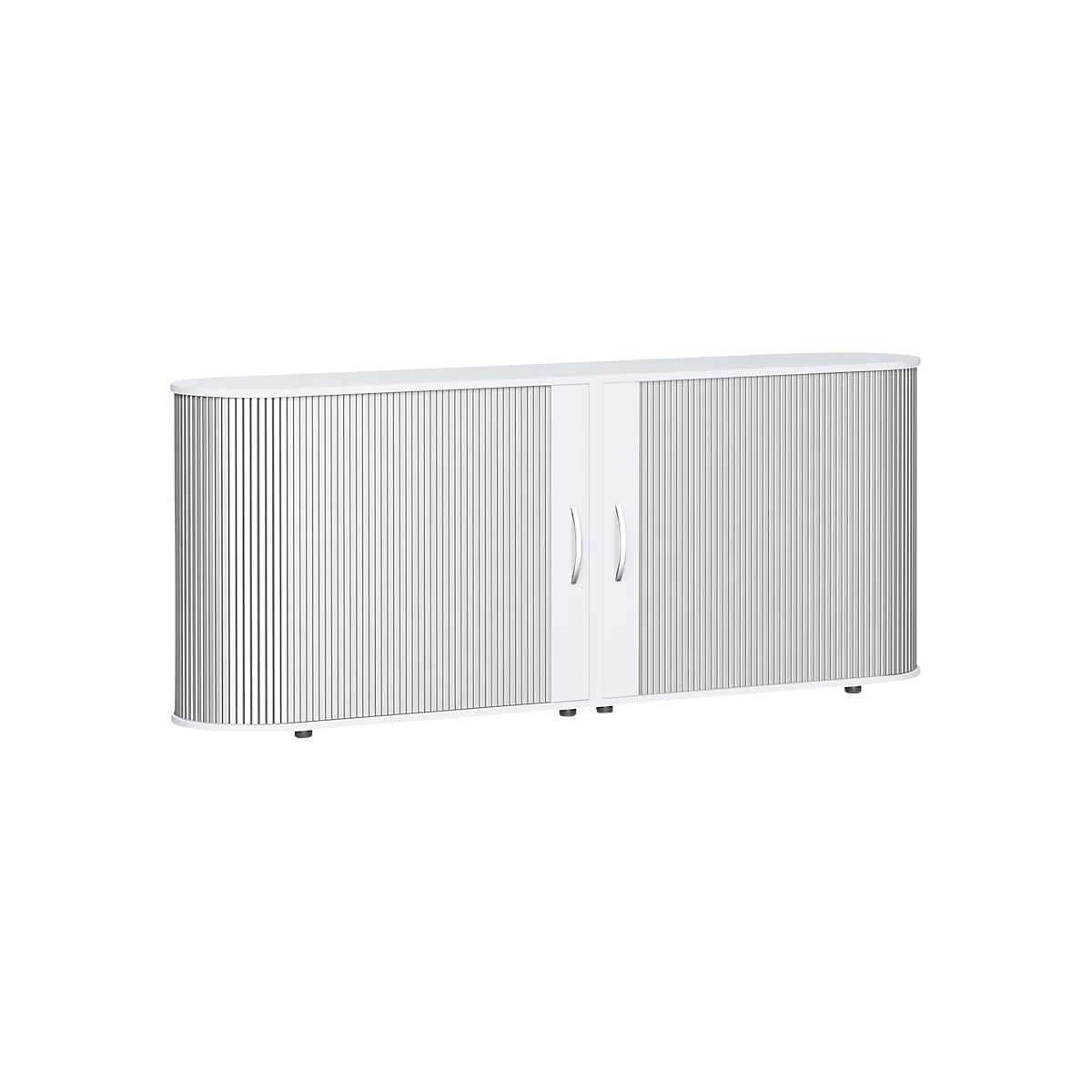 Armoire à rideau coulissant transversal Alicante, l. 2000 x P 400 x H 828 mm, blanc