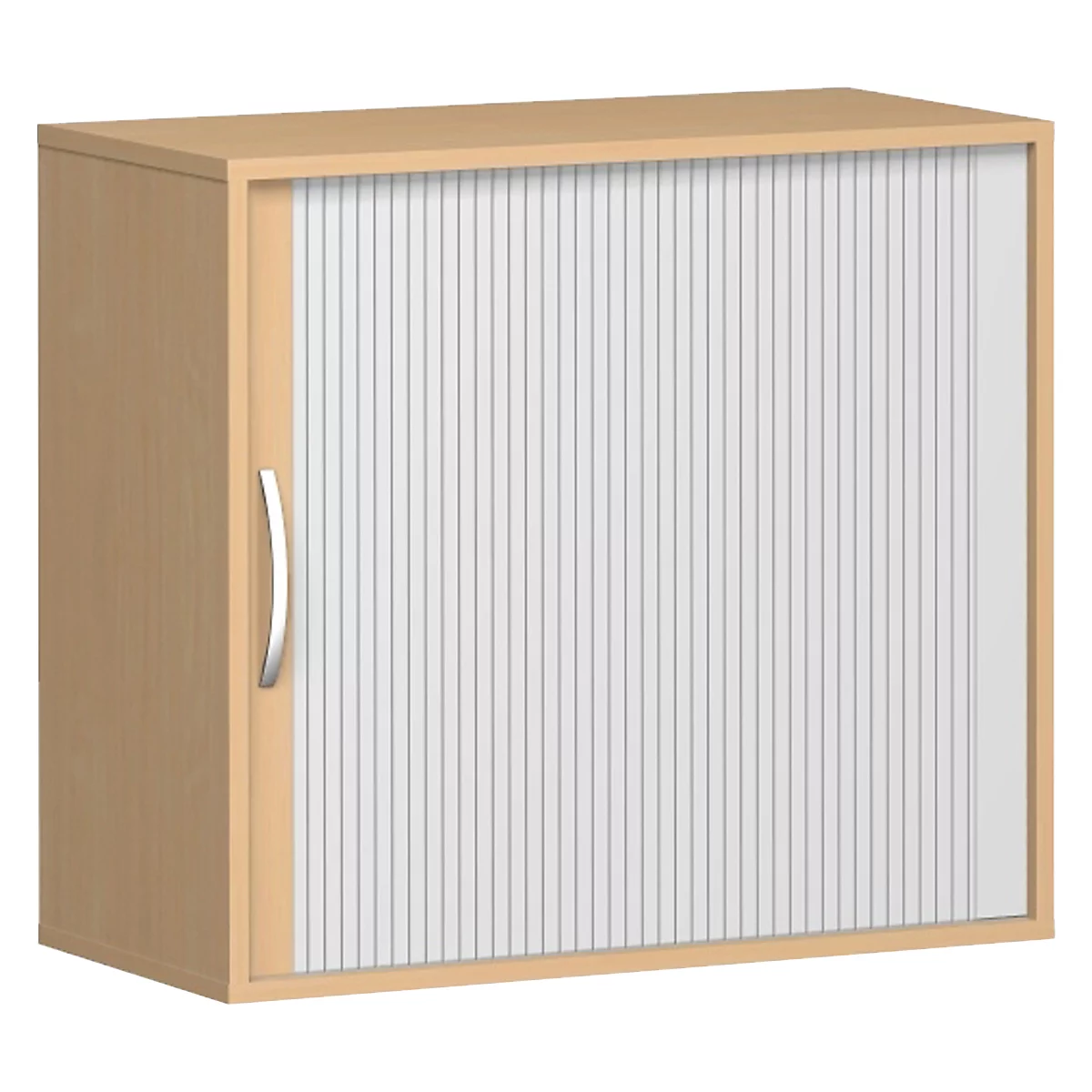 Armoire à rideau coulissant transversal PALENQUE, 2 HC, l. 800 x P 400 x H 752 mm, hêtre