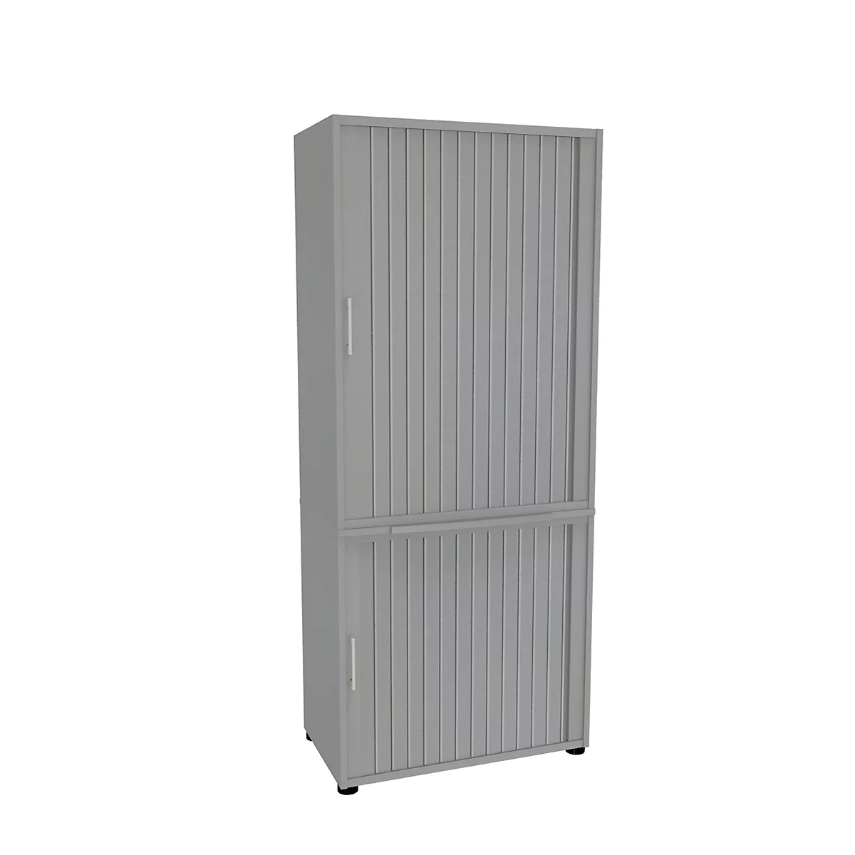 Armoire à rideaux, en 2 parties, 5 HC, l. 800 x P 450 x H 1930 mm, argenté