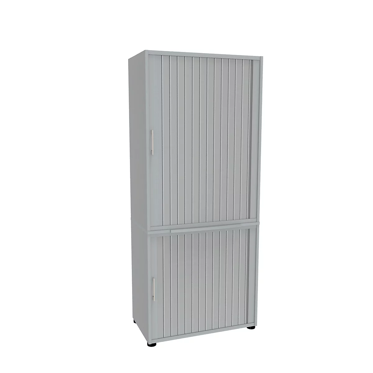Armoire à rideaux, en 2 parties, 5 HC, l. 800 x P 450 x H 1930 mm, gris clair