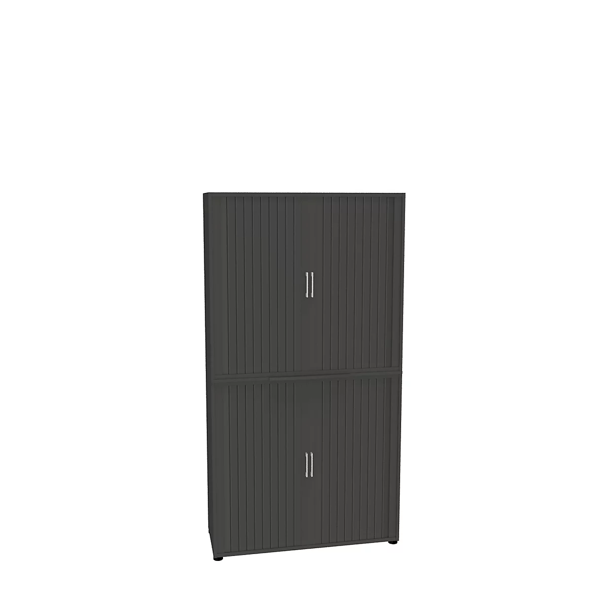 Armoire à rideaux, en 2 parties, 6 HC, l. 1200 x P 450 x H 2300 mm, graphite