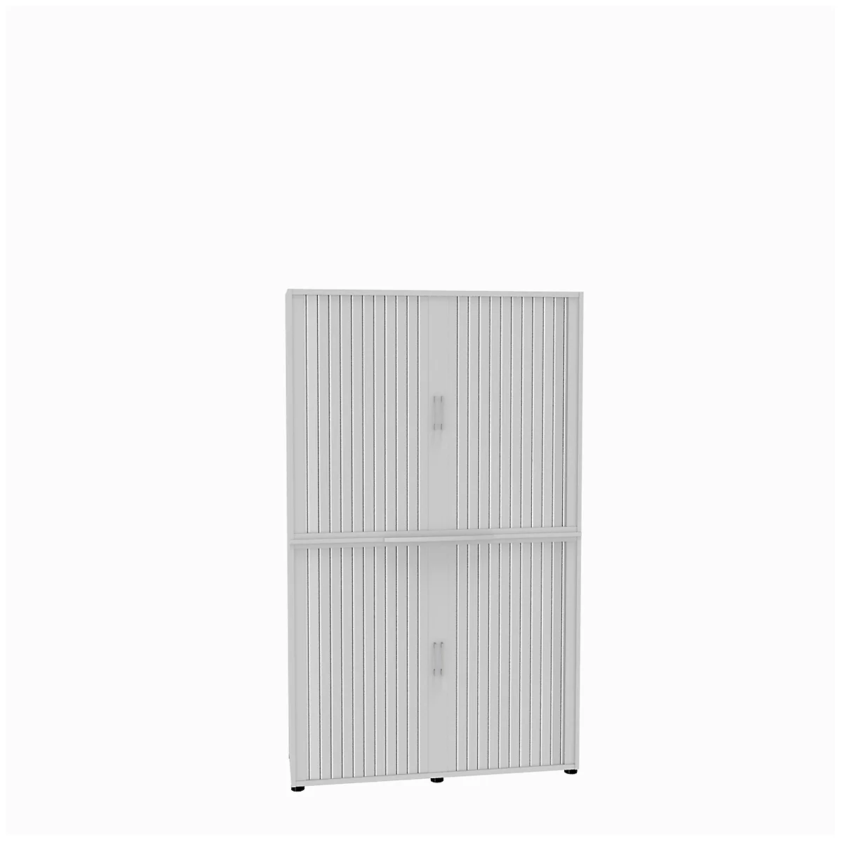 Armoire à rideaux, en 2 parties, 6 HC, l. 1350 x P 450 x H 2300 mm, blanc