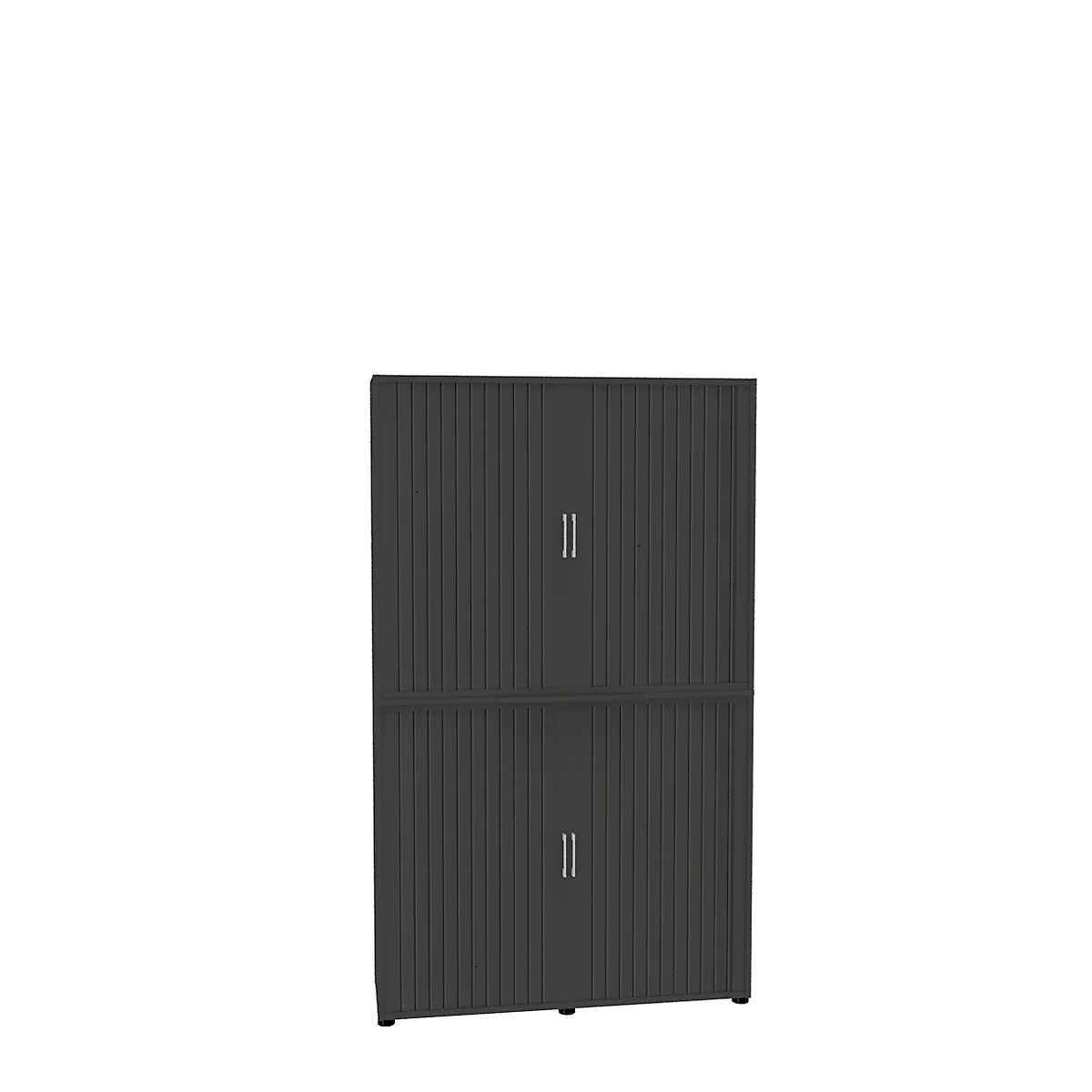 Armoire à rideaux, en 2 parties, 6 HC, l. 1350 x P 450 x H 2300 mm, graphite