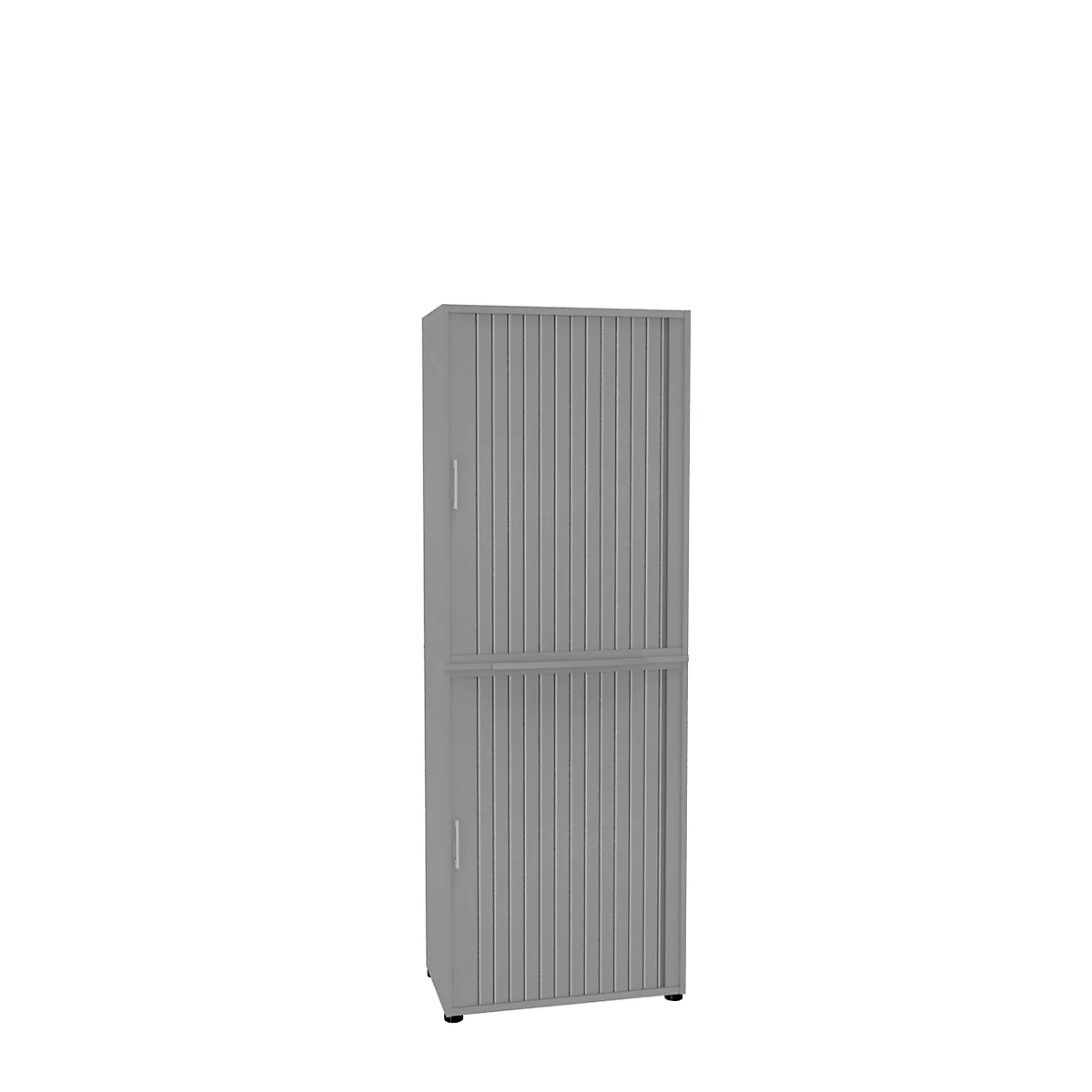 Armoire à rideaux, en 2 parties, 6 HC, l. 800 x P 450 x H 2300 mm, argenté