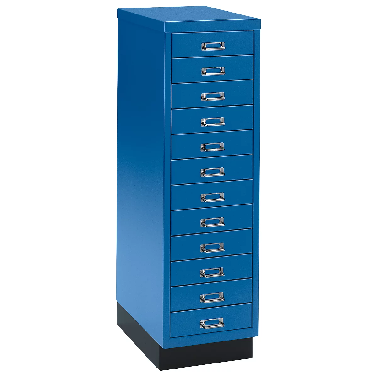 Armoire à tiroirs A4, avec 12 tiroirs, 940 mm de hauteur, bleu gentiane