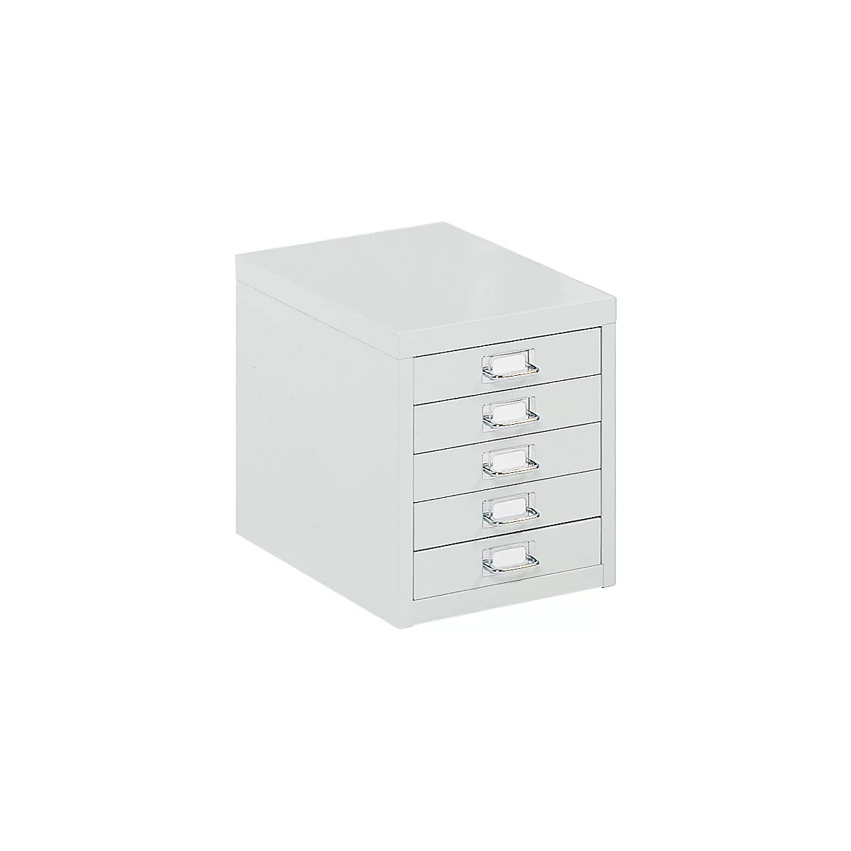 Armoire à tiroirs A4, avec 5 tiroirs, 330 mm de hauteur, gris clair