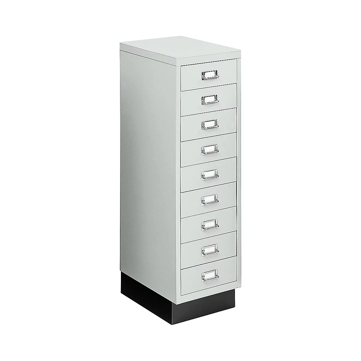 Armoire à tiroirs A4, avec 9 tiroirs, 940 mm de hauteur, gris clair