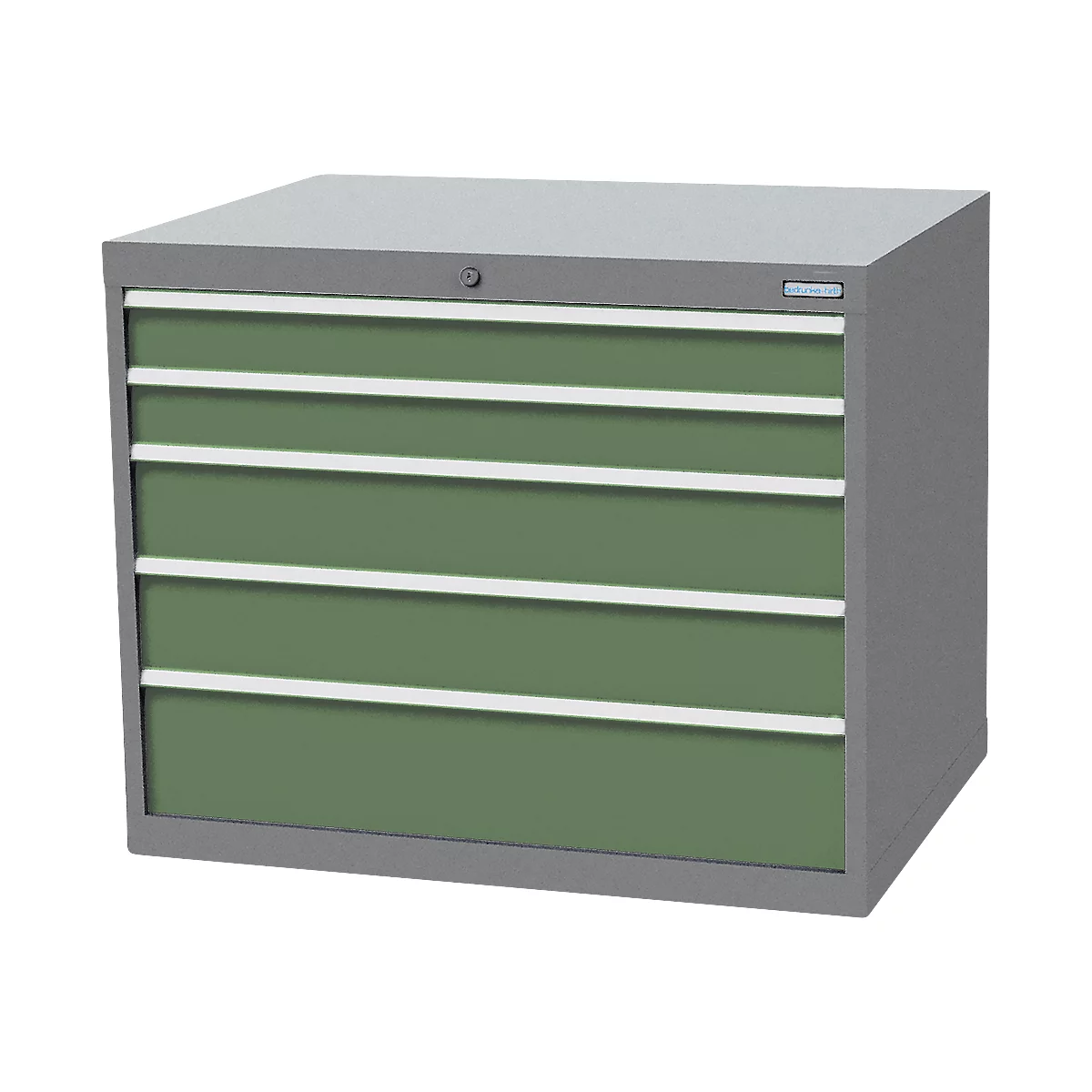 Armoire à tiroirs Bedrunka+Hirth, 5 tiroirs, verrouillable, jusqu'à 1500 kg, L 1005 x P 736 x H 819 mm, tôle d'acier
