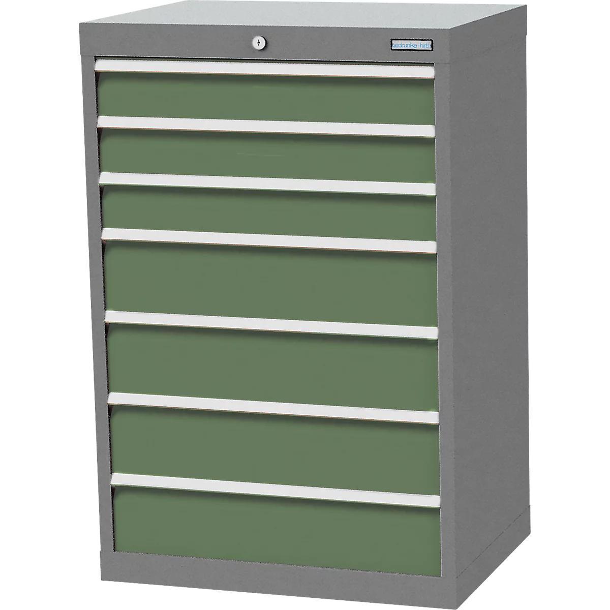 Armoire à tiroirs Bedrunka+Hirth, 7 tiroirs, verrouillable, jusqu'à 1200 kg, L 680 x P 500 x H 1019 mm, tôle d'acier