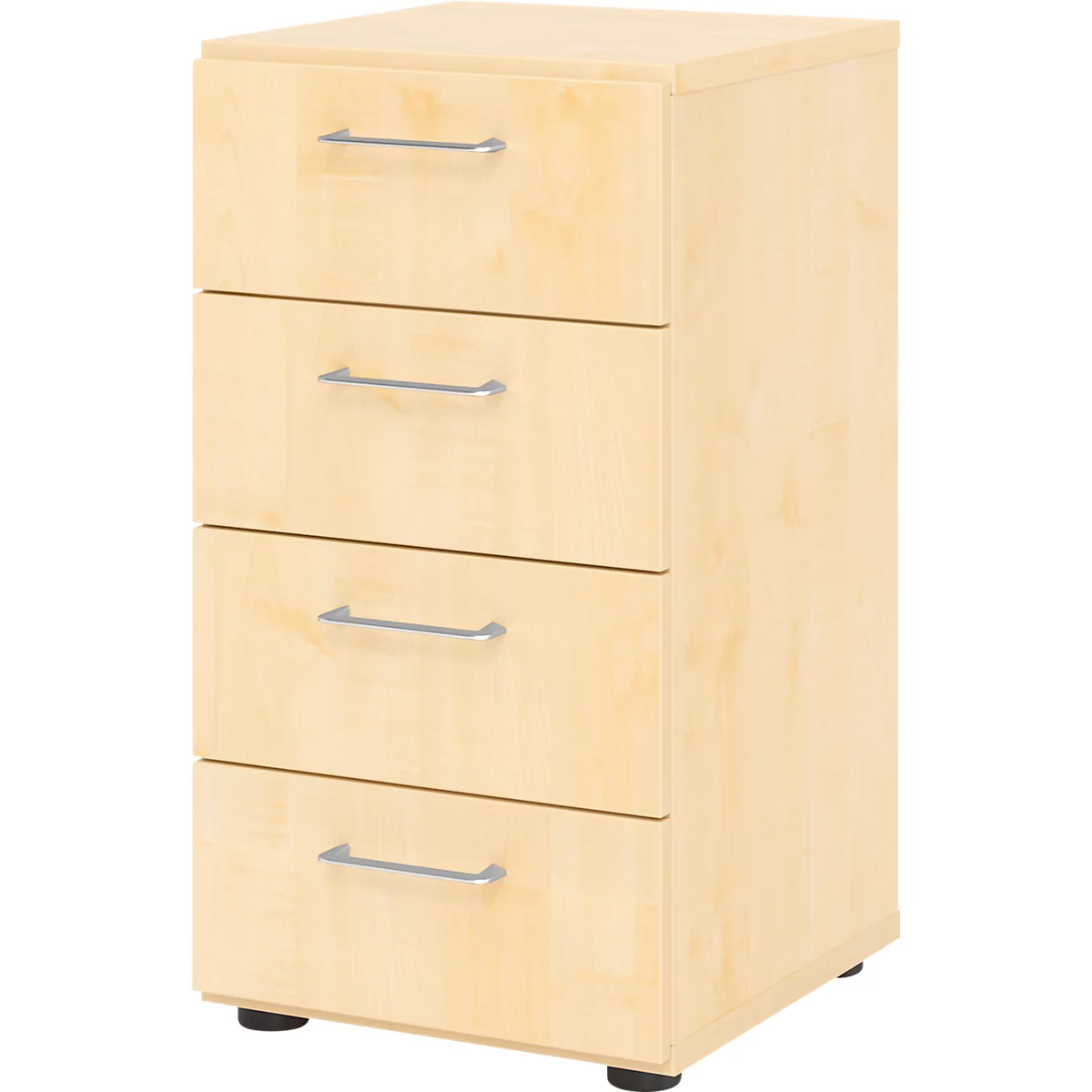 Armoire à tiroirs Breno, 4 tiroirs, poignées métalliques, L 400 x P 420 x H 748 mm, érable/érable